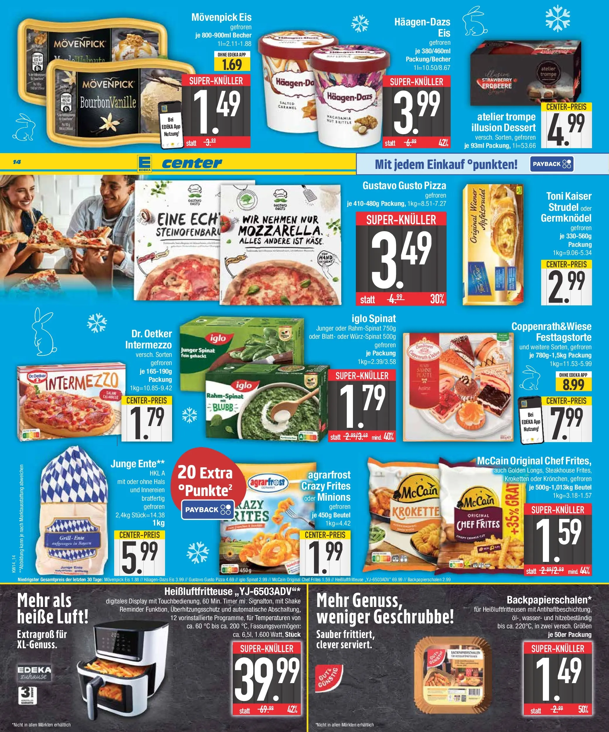 Edeka prospekt Neustadt	 (ab 29.03.2026) » Angebote Online | Seite: 14 | Produkte: Gustavo gusto, Käse, Grat, Wasser