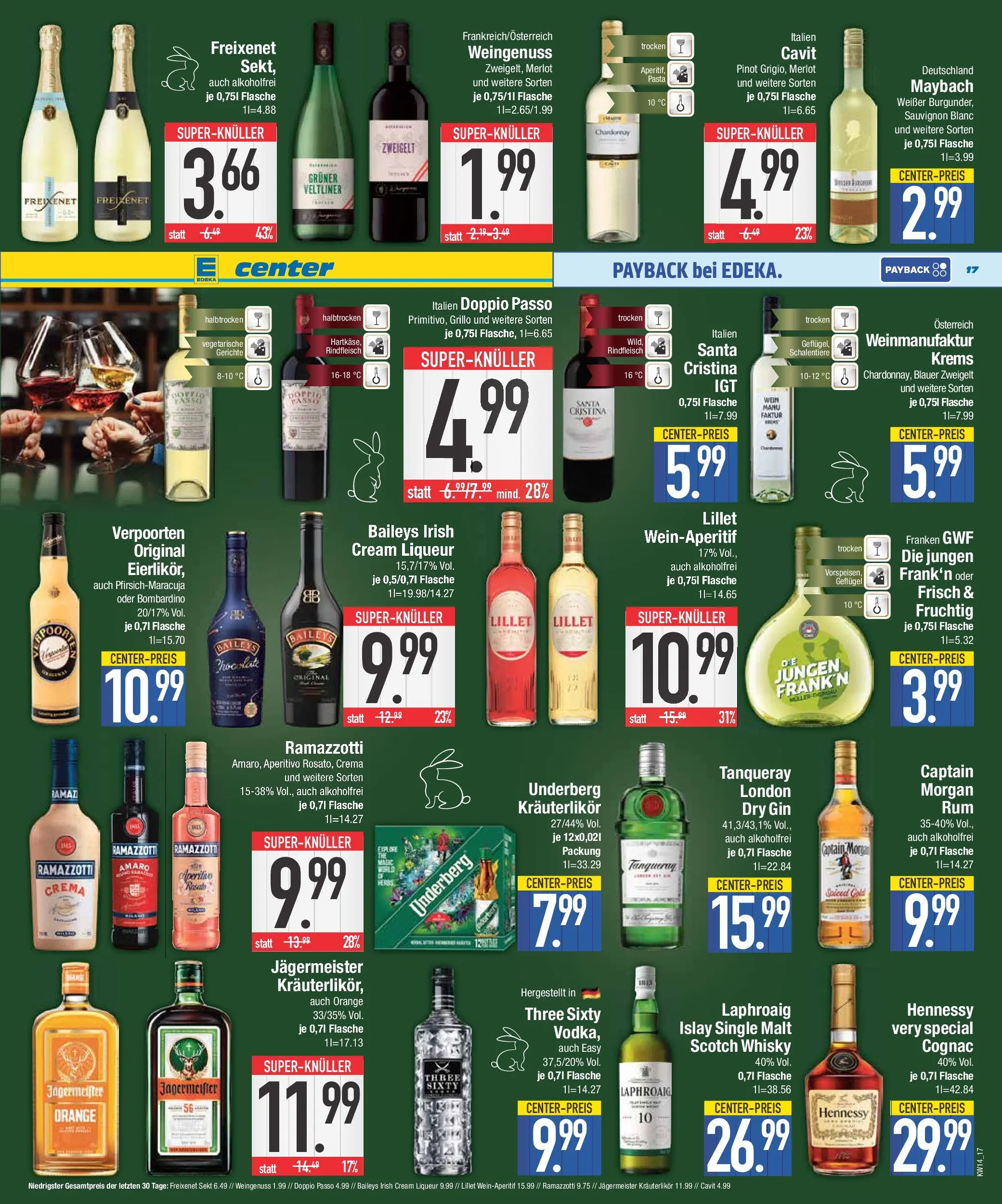 Edeka prospekt Neustadt	 (ab 29.03.2026) » Angebote Online | Seite: 17 | Produkte: Jägermeister, Baileys, Gin, Ramazzotti