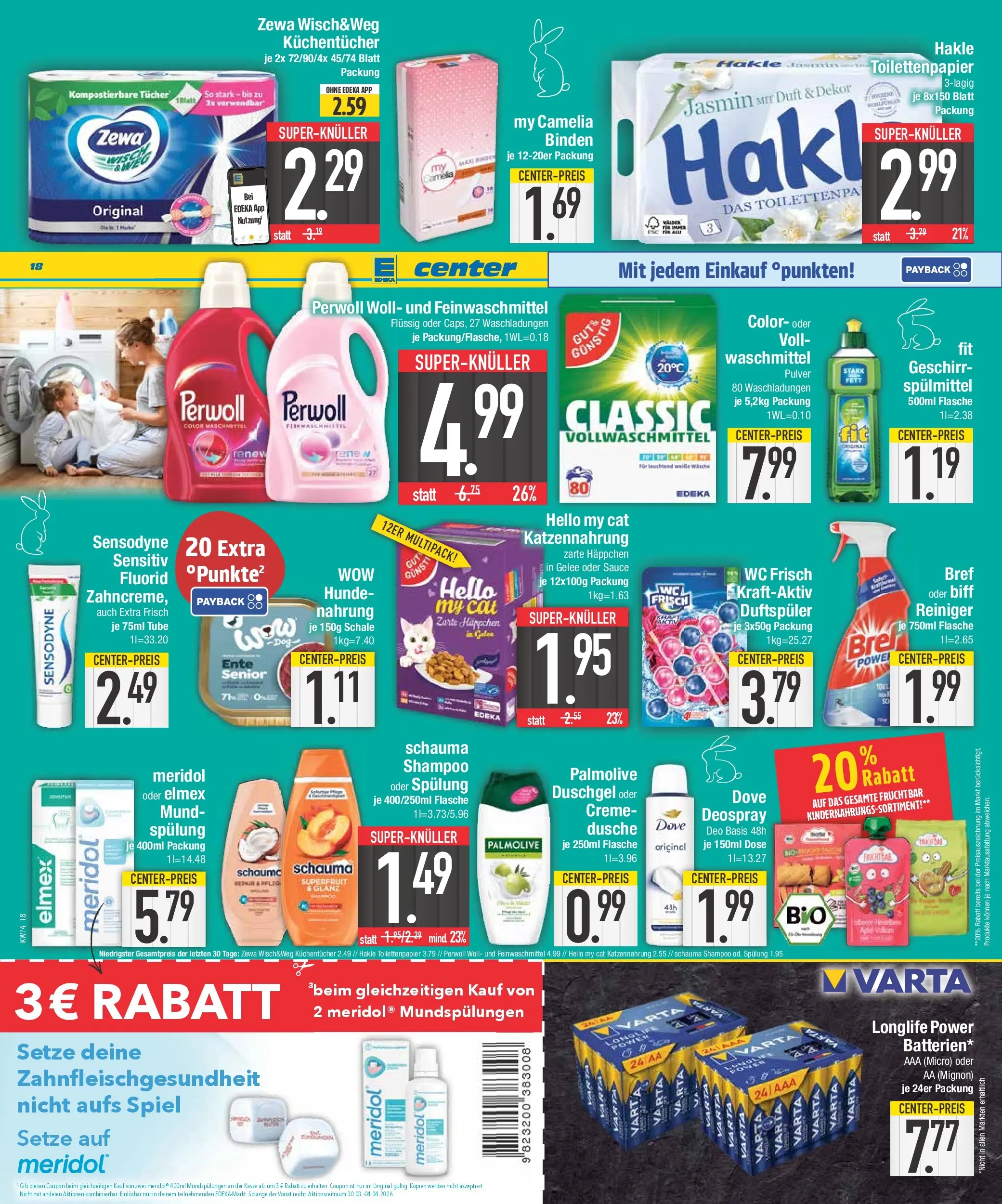 Edeka prospekt Neustadt	 (ab 29.03.2026) » Angebote Online | Seite: 18 | Produkte: Perwoll, Spülung, Creme, Duschgel