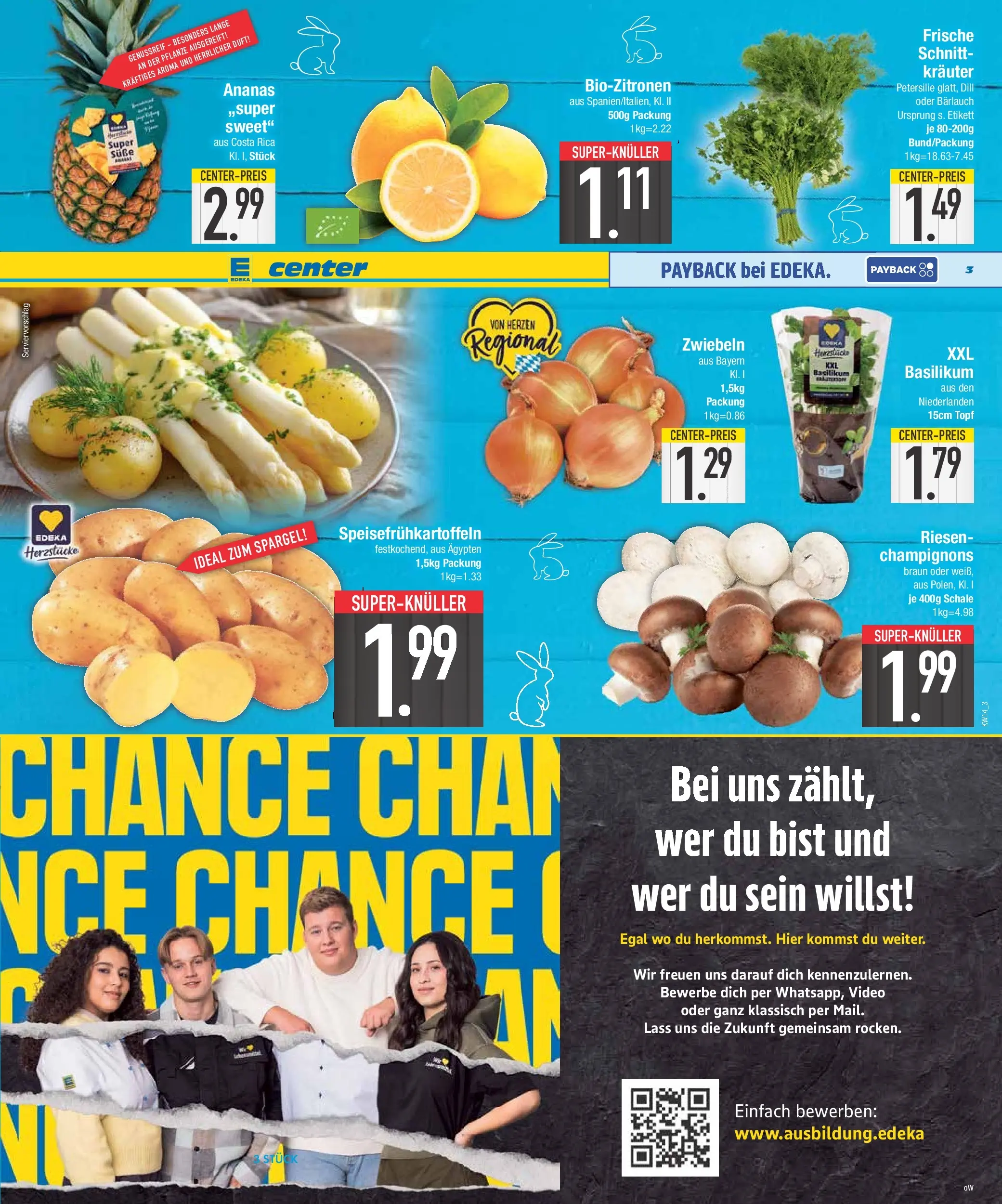 Edeka prospekt Piding	 (ab 29.03.2026) » Angebote Online | Seite: 3 | Produkte: Ananas, Spargel, Zwiebeln, Petersilie