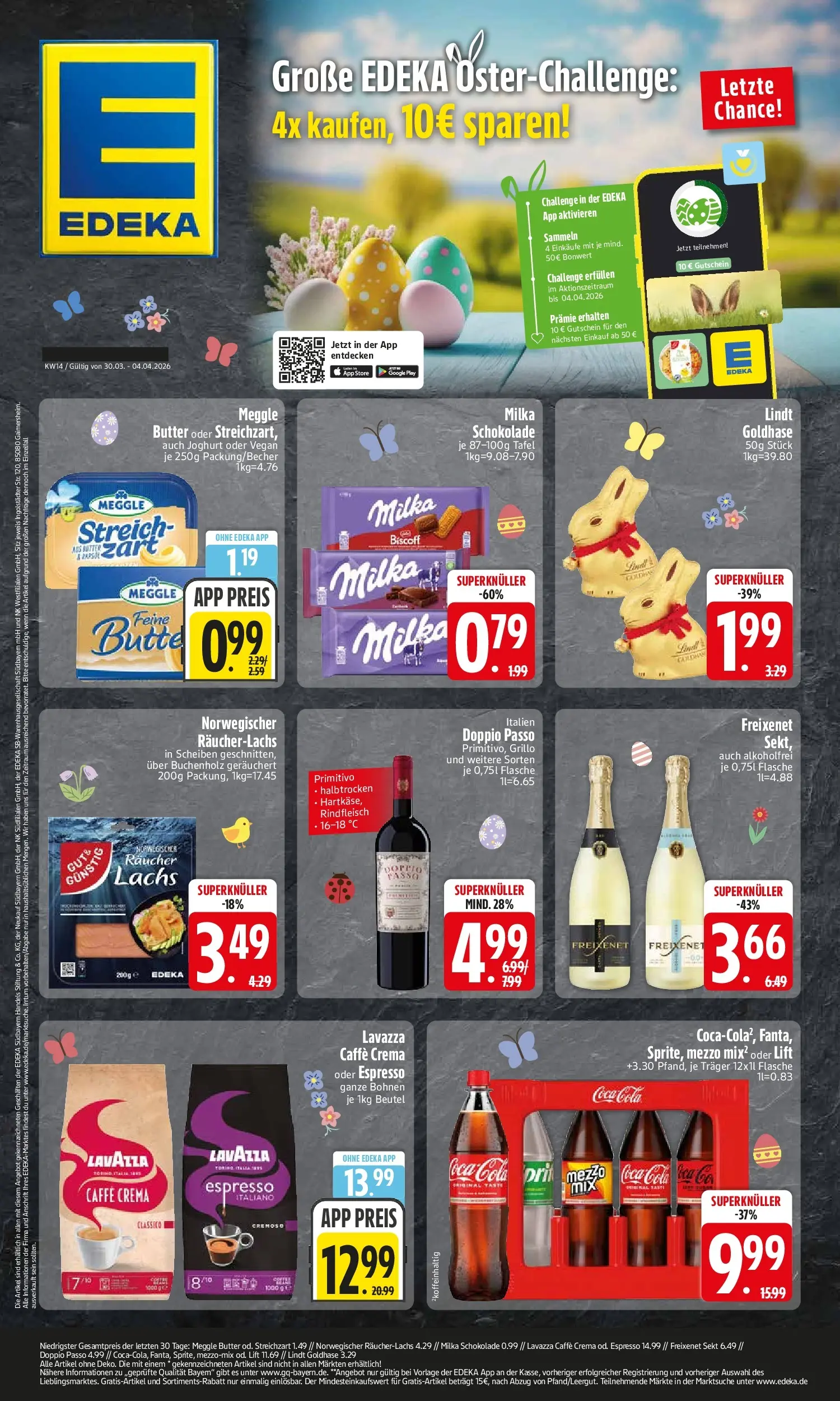 Edeka prospekt Sonthofen	 (ab 29.03.2026) » Angebote Online | Seite: 1 | Produkte: Coca cola, Cola, Sekt, Räucherlachs
