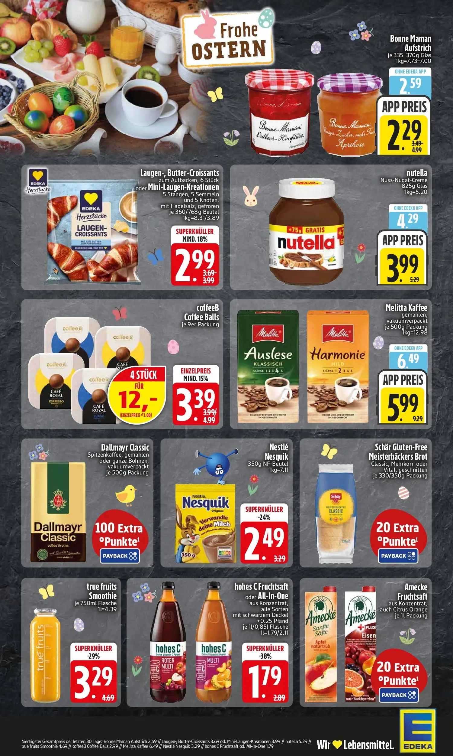 Edeka prospekt Sonthofen	 (ab 29.03.2026) » Angebote Online | Seite: 2 | Produkte: Melitta kaffee, Milch, Hohes c, Brot