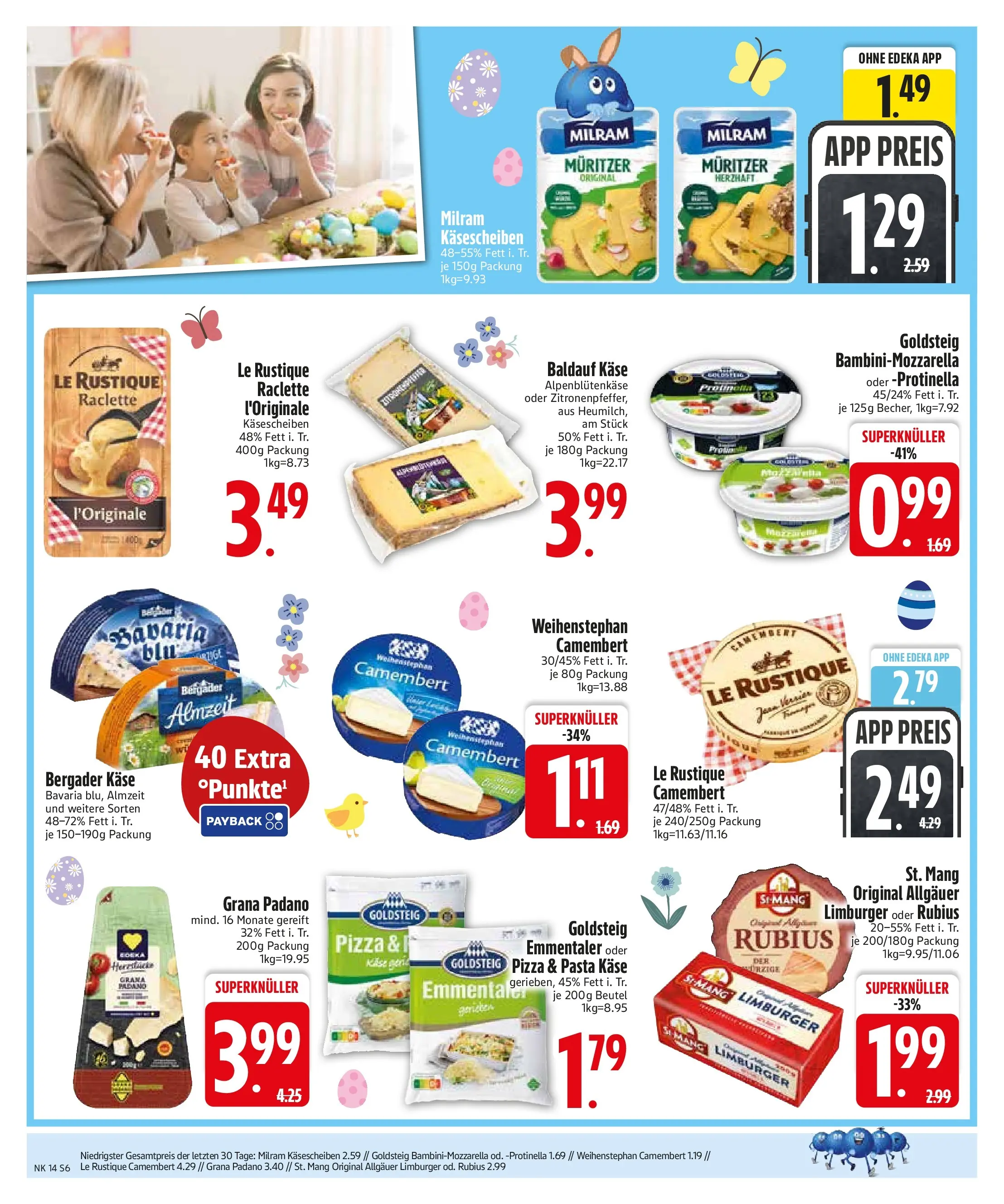 Edeka prospekt Sonthofen	 (ab 29.03.2026) » Angebote Online | Seite: 8 | Produkte: Käse, Pasta, Pizza, Raclette
