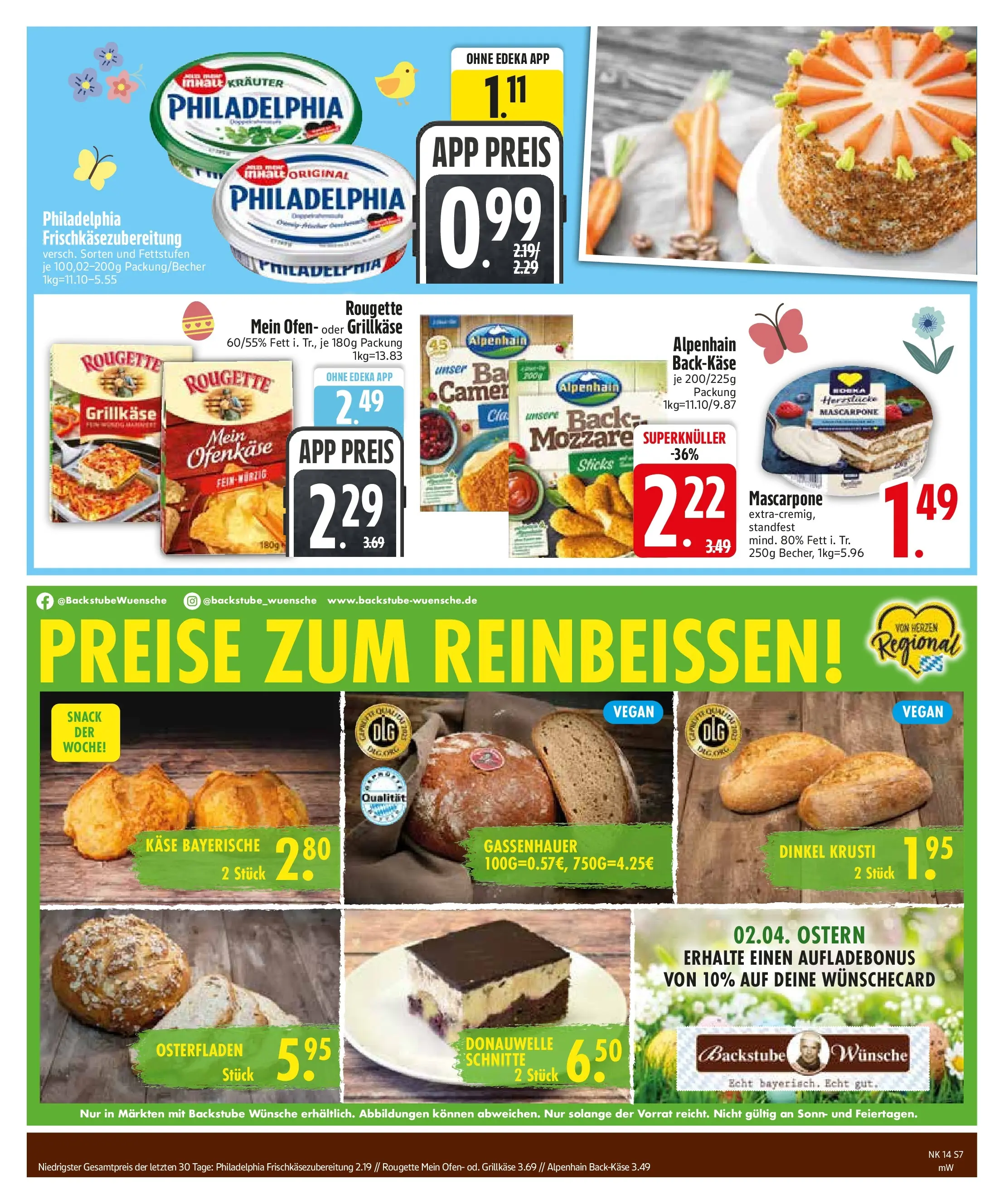 Edeka prospekt Garching	 (ab 29.03.2026) » Angebote Online | Seite: 9 | Produkte: Ofen, Käse, Mascarpone, Philadelphia