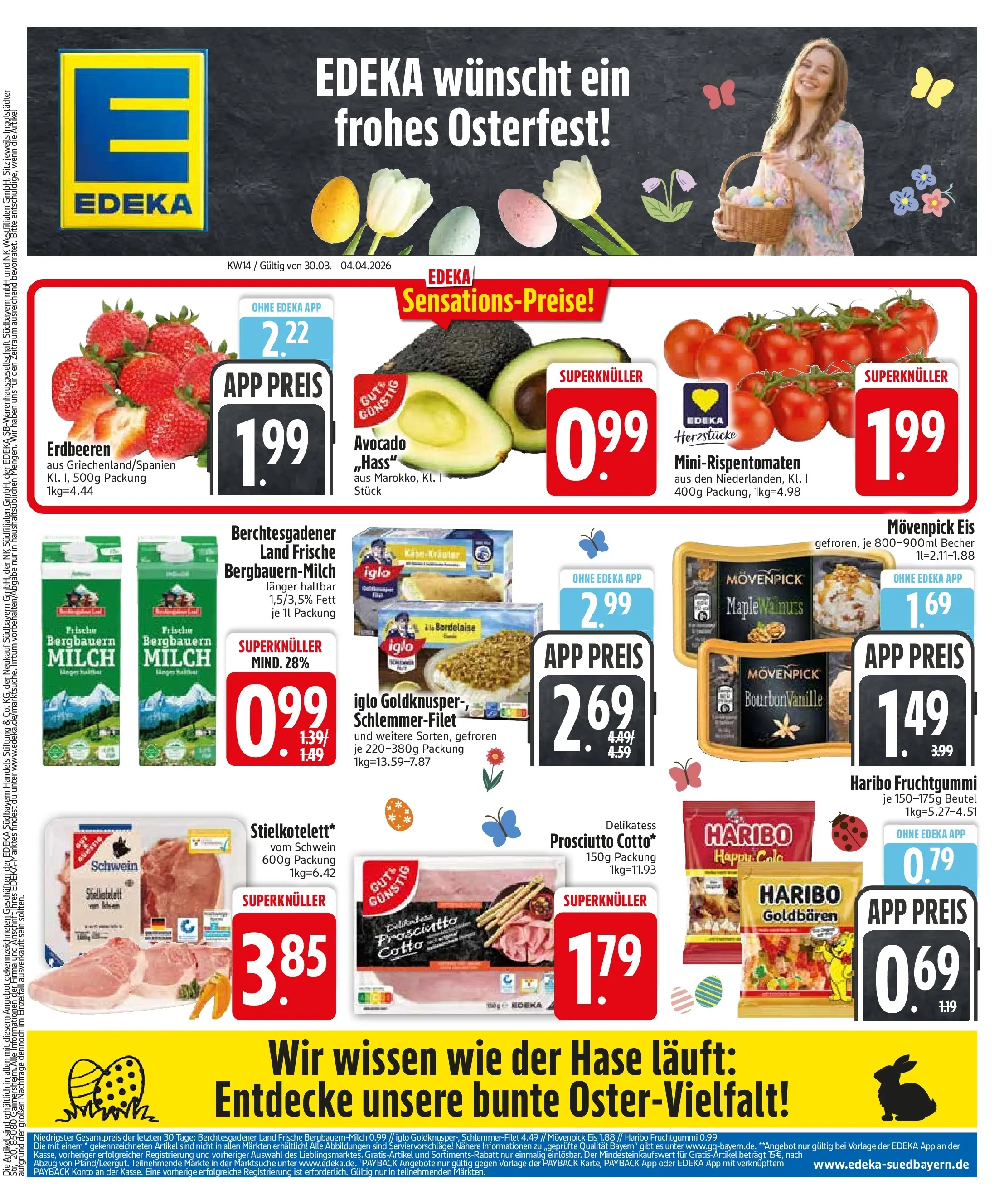 Edeka prospekt München	 (ab 29.03.2026) » Angebote Online | Seite: 3 | Produkte: Haribo, Iglo, Avocado, Erdbeeren