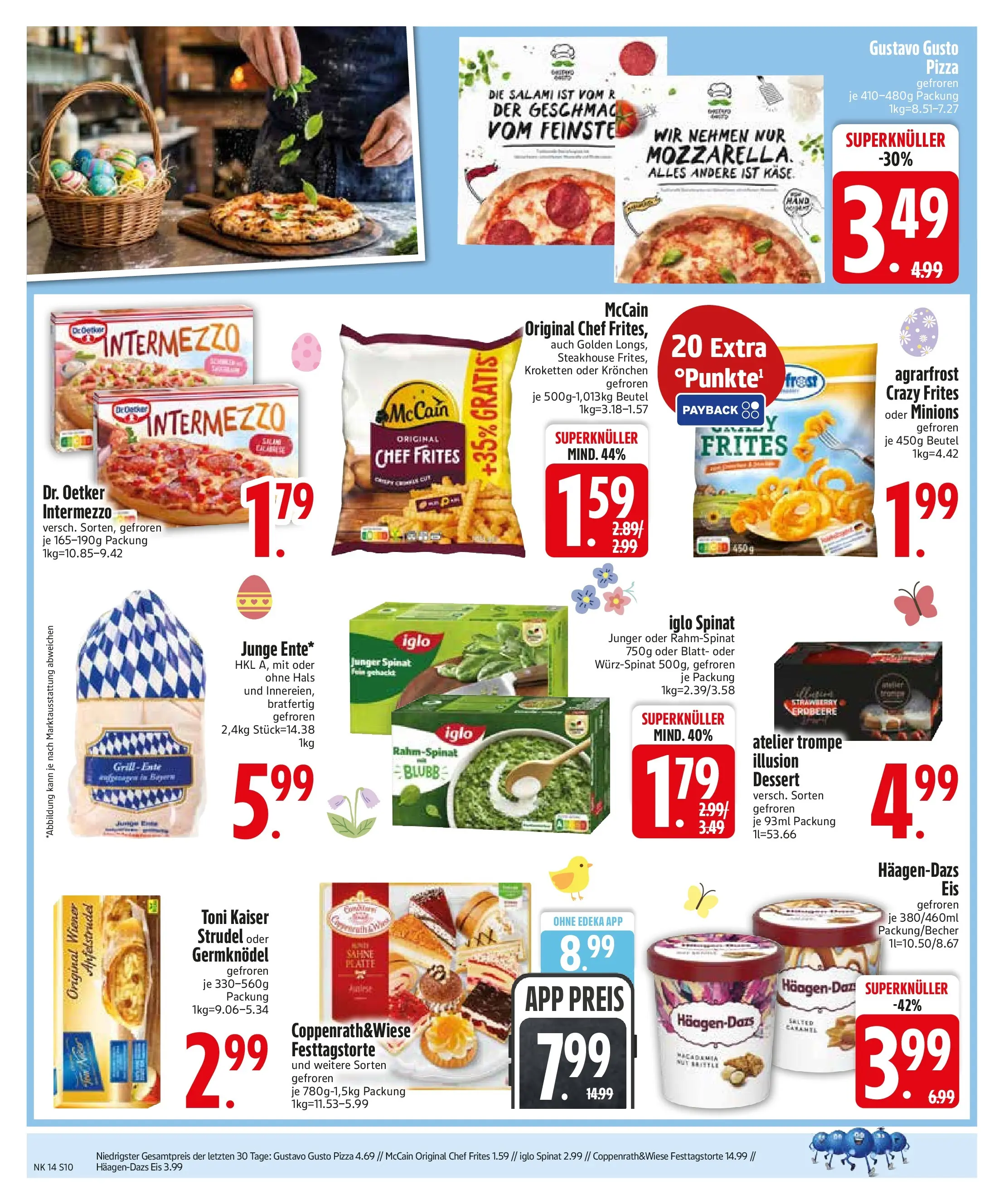 Edeka prospekt Sonthofen	 (ab 29.03.2026) » Angebote Online | Seite: 12 | Produkte: Gustavo gusto, Iglo, McCain, Salami
