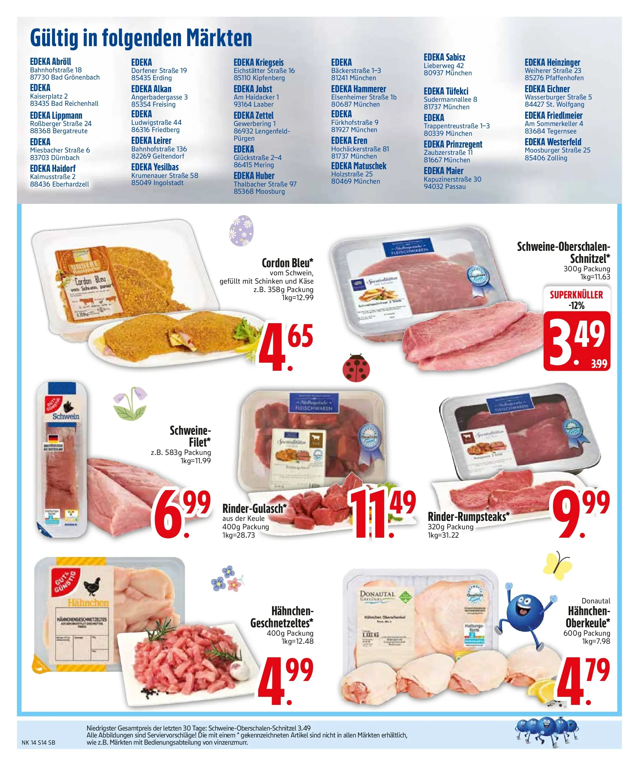 Edeka prospekt München	 (ab 29.03.2026) » Angebote Online | Seite: 16 | Produkte: Hahnchen, Käse, Pane, Schinken