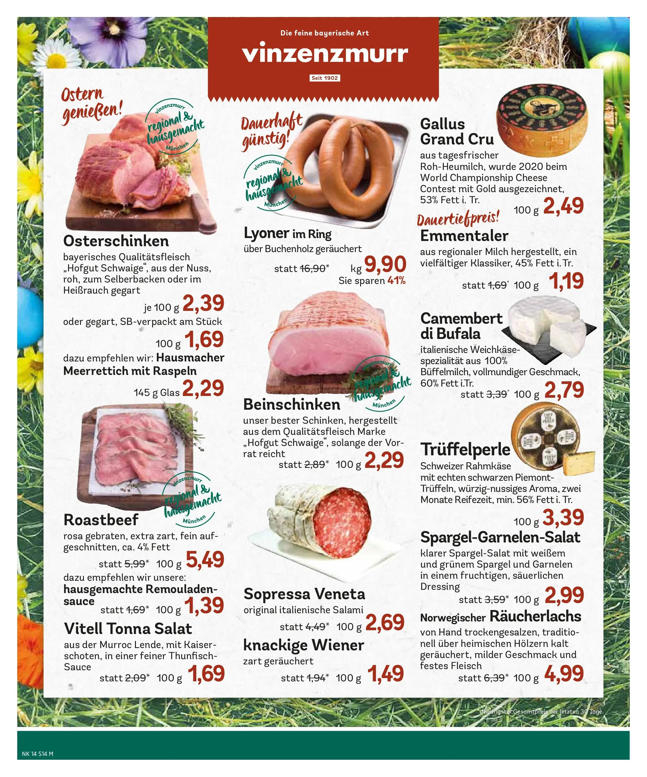 Edeka prospekt München	 (ab 29.03.2026) » Angebote Online | Seite: 16 | Produkte: Milch, Garnelen, Roastbeef, Salat