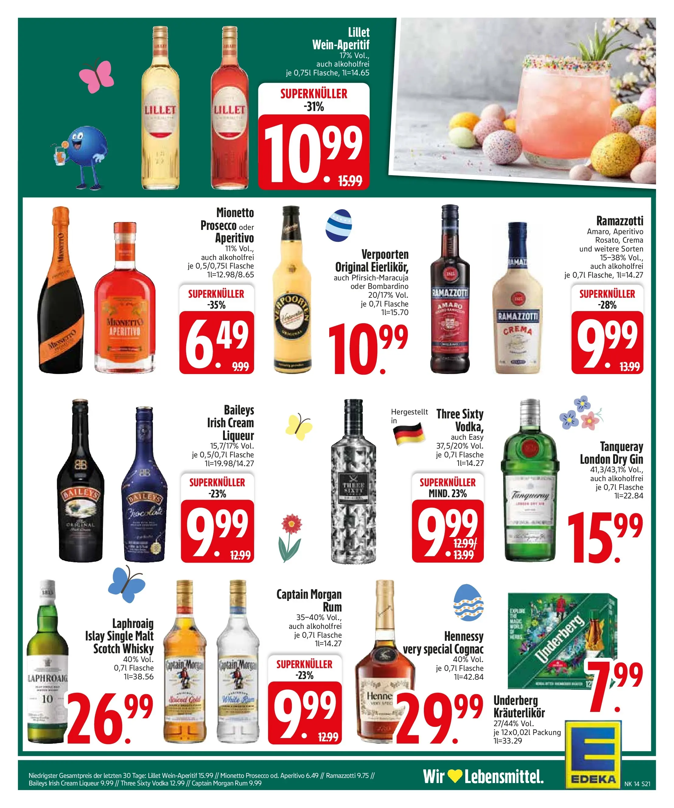 Edeka prospekt Sonthofen	 (ab 29.03.2026) » Angebote Online | Seite: 23 | Produkte: Rum, Baileys, Vodka, Gin