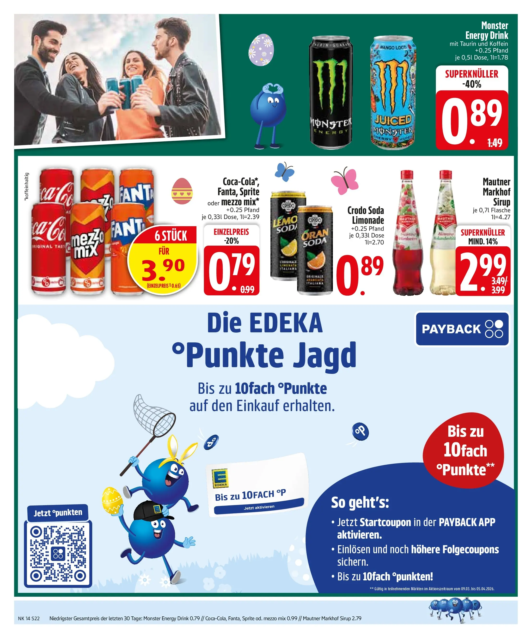 Edeka prospekt Sonthofen	 (ab 29.03.2026) » Angebote Online | Seite: 24 | Produkte: Mezzo mix, Fanta, Energy, Monster
