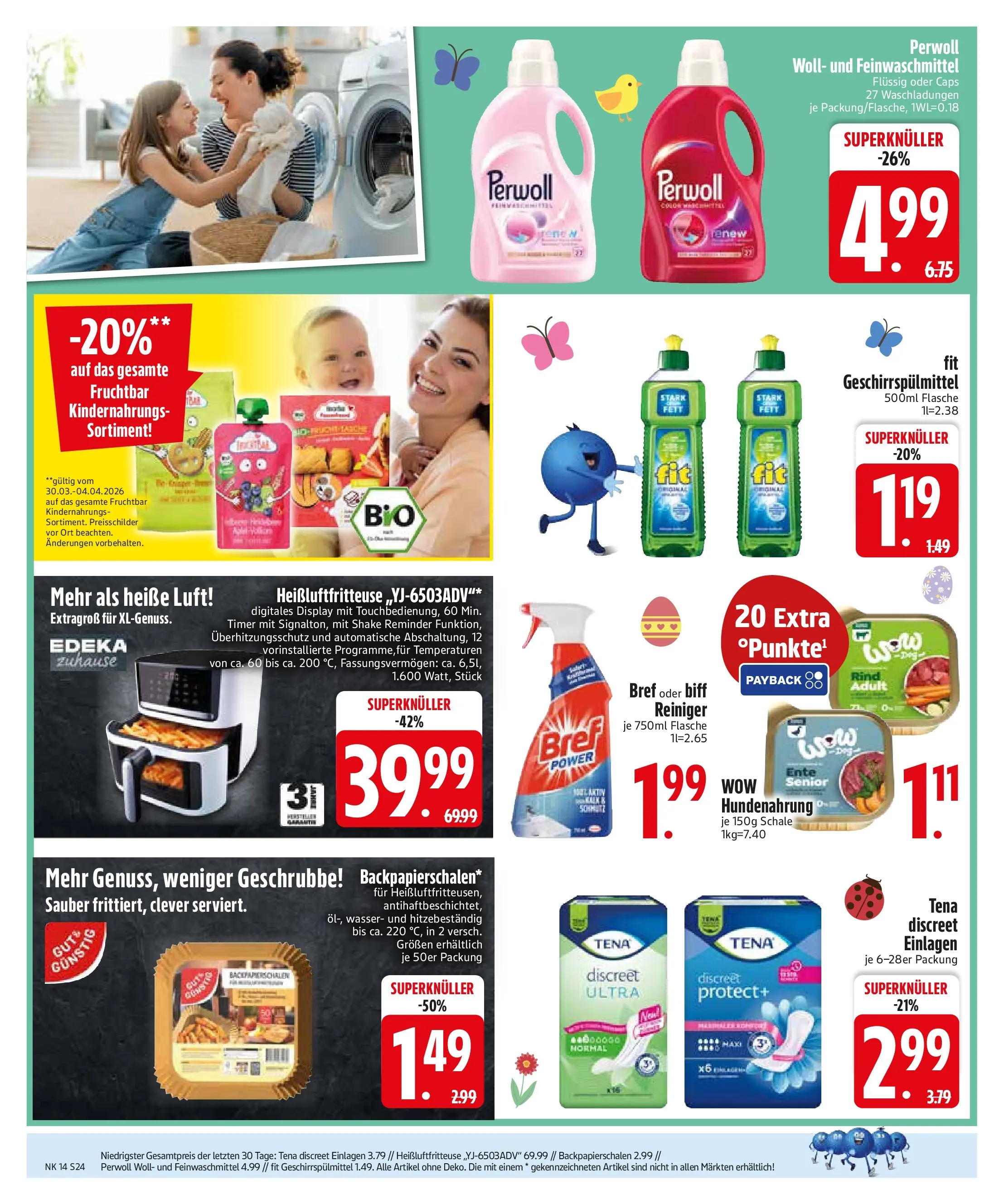 Edeka prospekt Sonthofen	 (ab 29.03.2026) » Angebote Online | Seite: 26 | Produkte: Perwoll, Wasser, Heißluftfritteuse, Ente