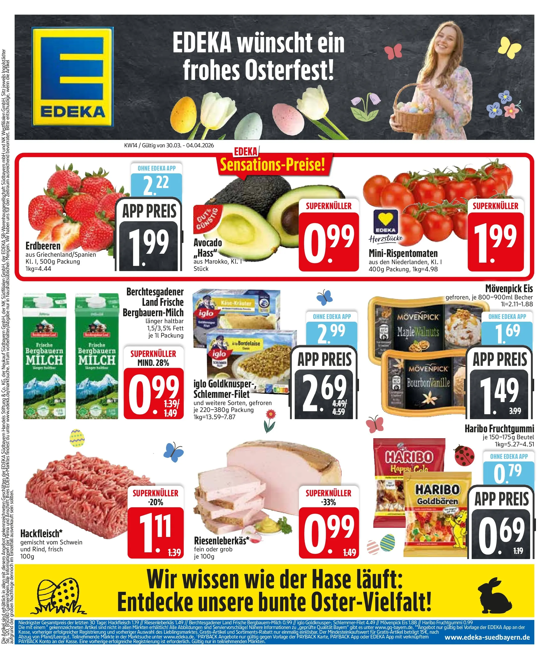Edeka prospekt Zwiesel	 (ab 29.03.2026) » Angebote Online | Seite: 3 | Produkte: Haribo, Movenpick eis, Erdbeeren, Eis