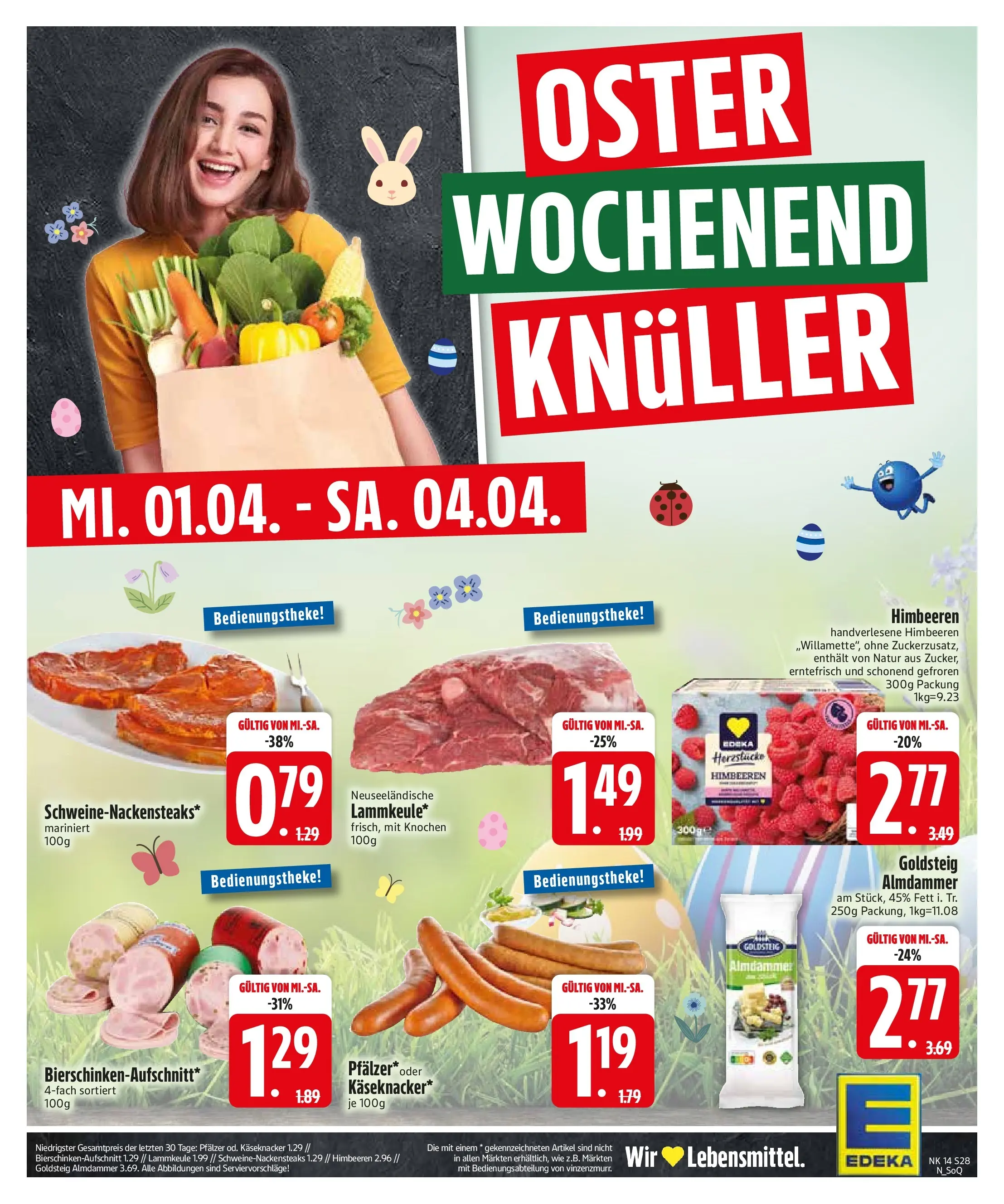 Edeka prospekt Sonthofen	 (ab 29.03.2026) » Angebote Online | Seite: 30 | Produkte: Himbeeren, Lammkeule