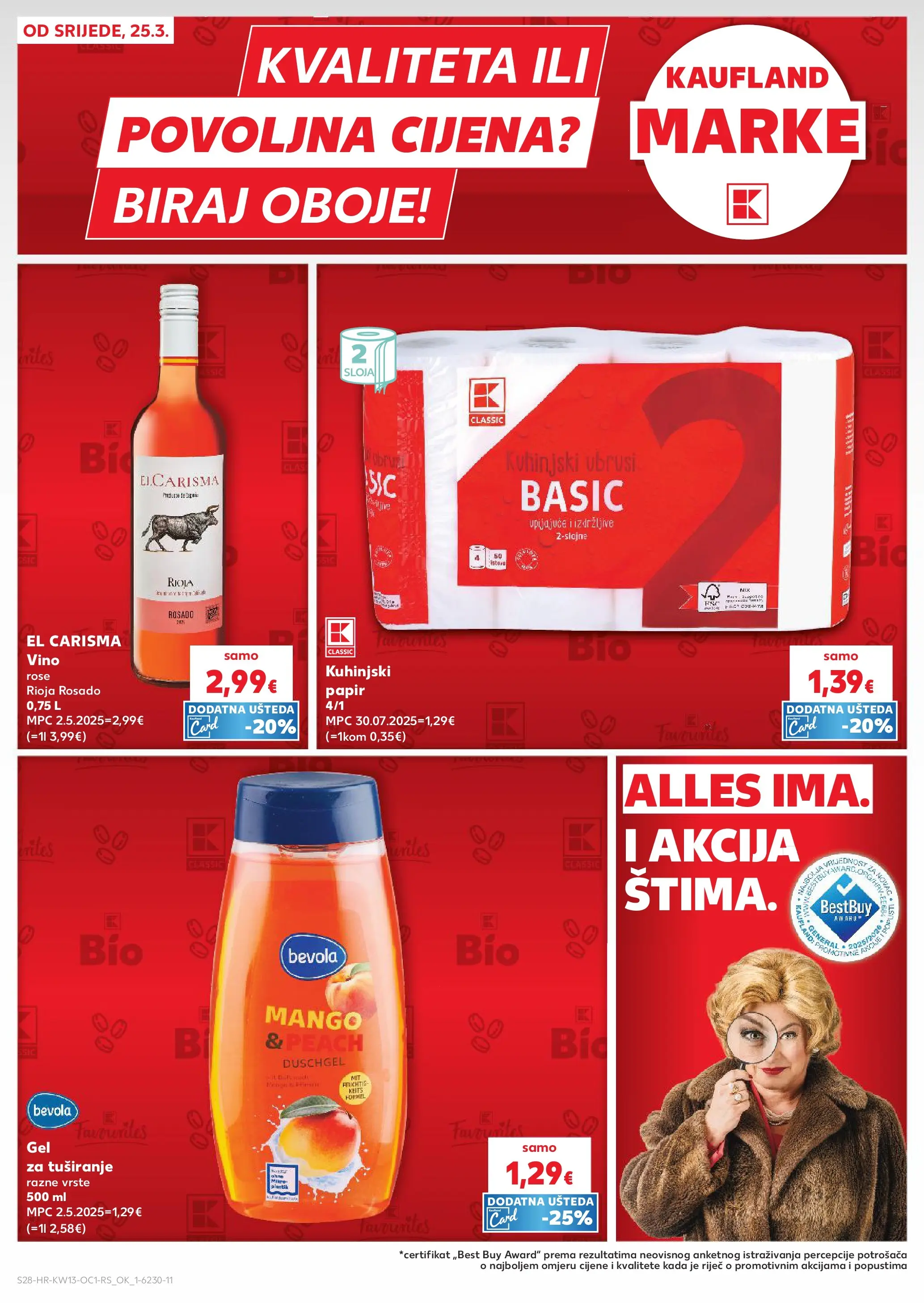 Kaufland - Kaufland katalog do 31.03.2026 novi od 24.03.2026 na listanje > letak digitalni | Stranica: 28 | Proizvodi: Gel za tuširanje, Vino, Mango