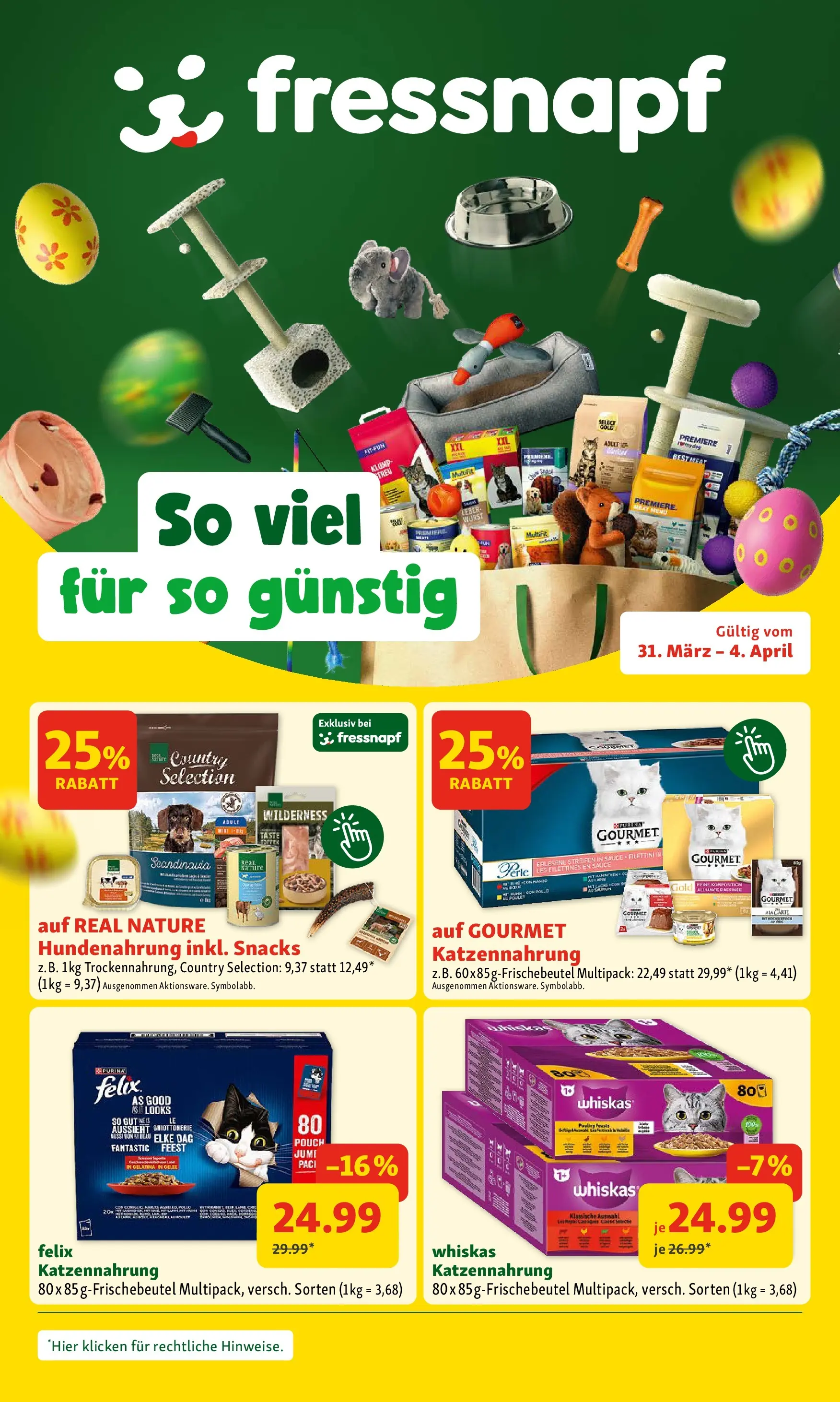 Fressnapf - Fressnapf Angebote 31.03. bis 04.04. von 30.03.2026 - Aktuelle Angebote | Seite: 1 | Produkte: Wurst