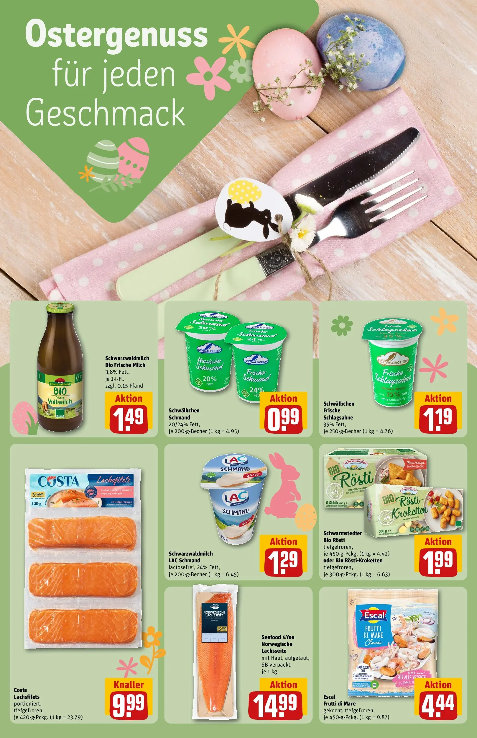 REWE Prospekt ab 29.03.2026 zum Blättern » Angebote | Seite: 16 | Produkte: Schlagsahne, Milch