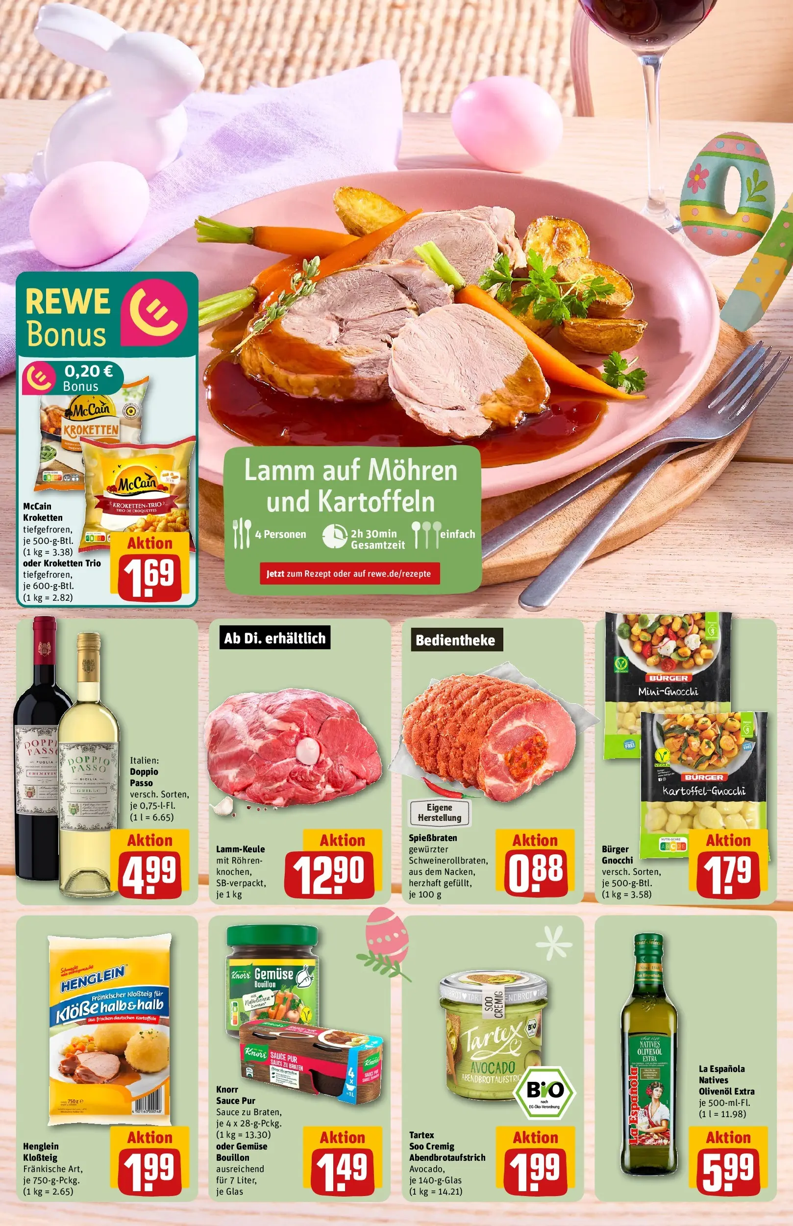 REWE Prospekt ab 29.03.2026 zum Blättern » Angebote | Seite: 6 | Produkte: Knorr, Mohren, Avocado, Doppio Passo