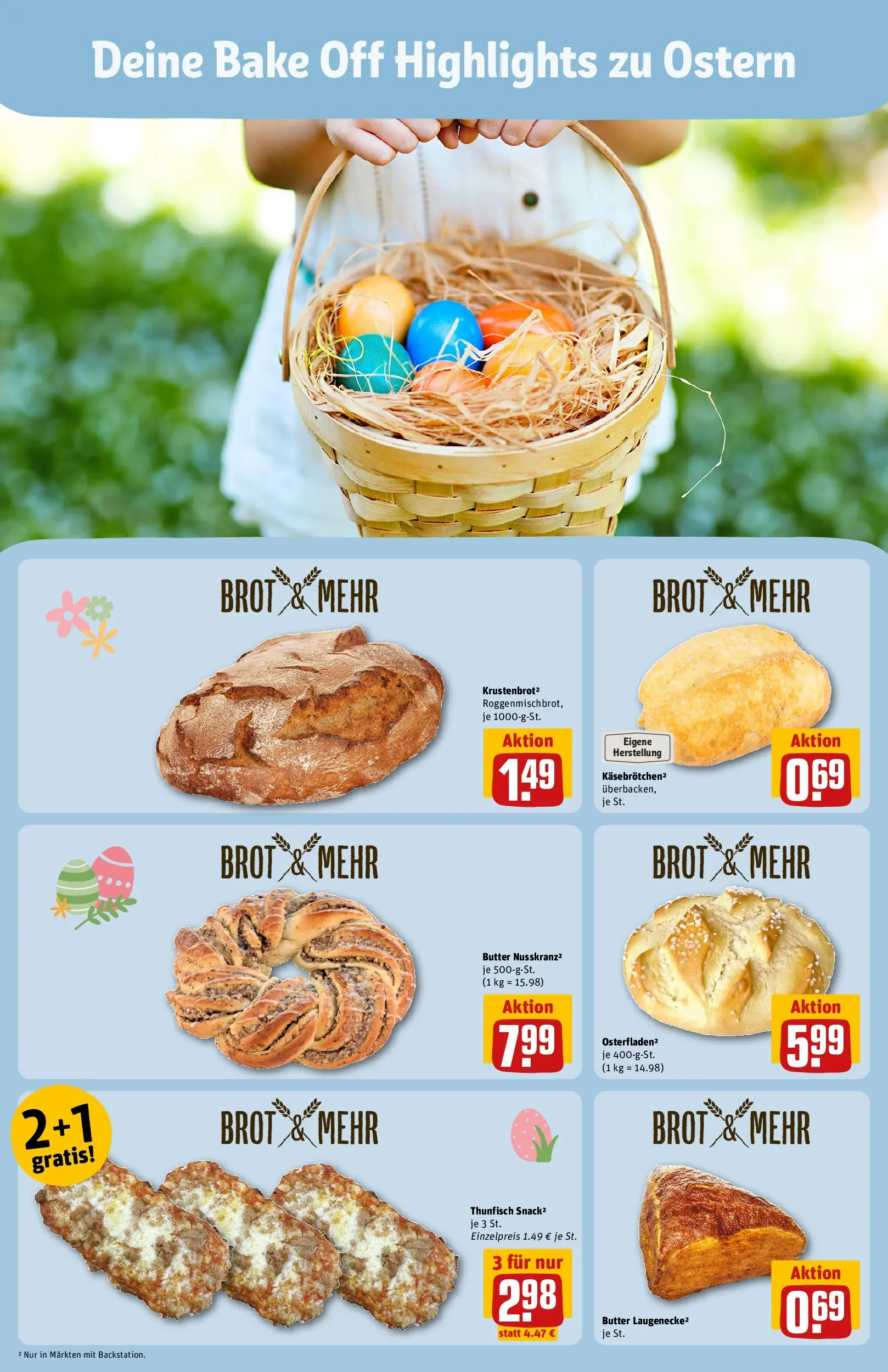 REWE Prospekt ab 29.03.2026 zum Blättern » Angebote | Seite: 14 | Produkte: Butter, Thunfisch, Brot