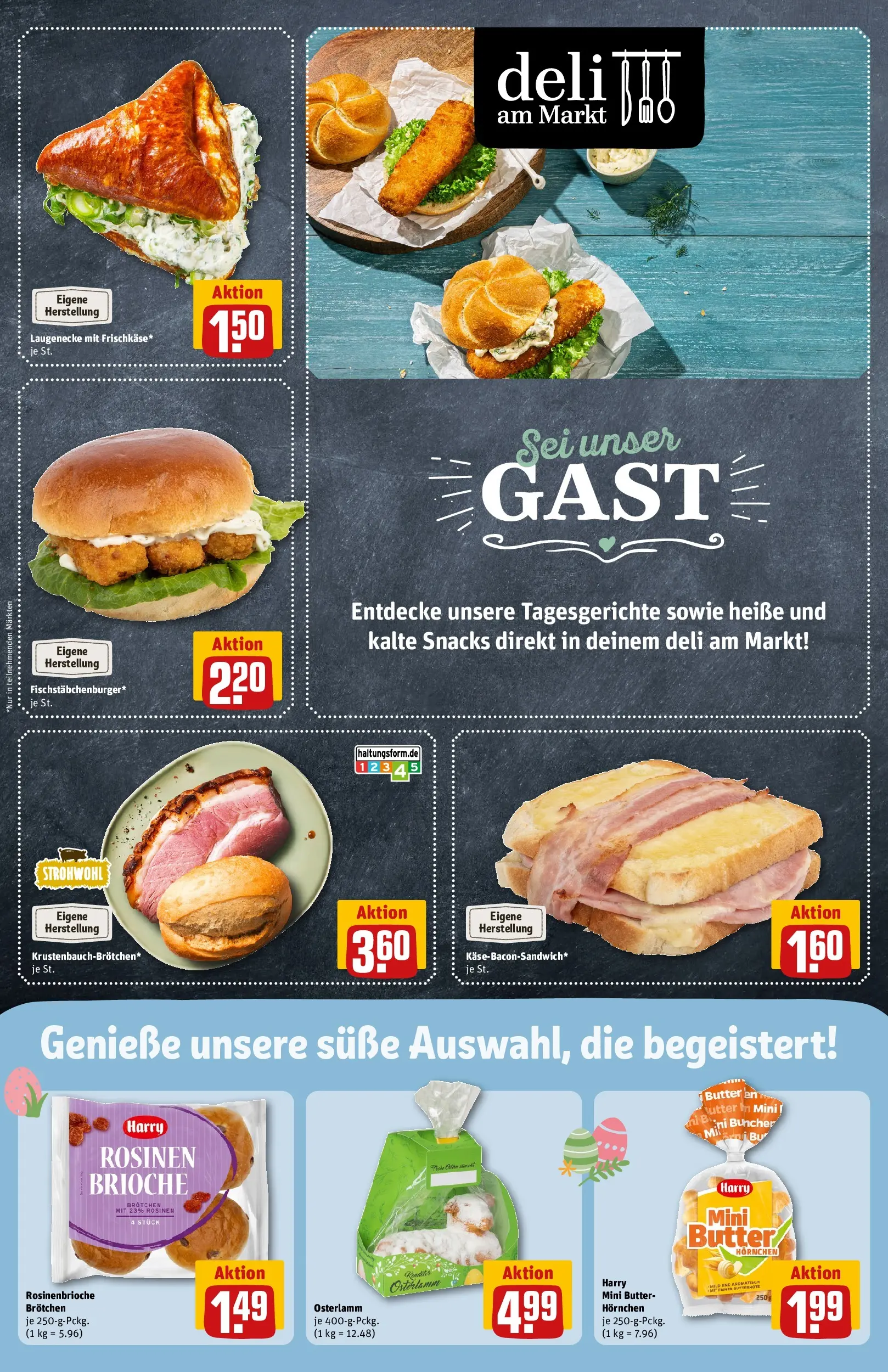 REWE Prospekt ab 29.03.2026 zum Blättern » Angebote | Seite: 15 | Produkte: Butter, Croissant, Rosinen, Frischkase