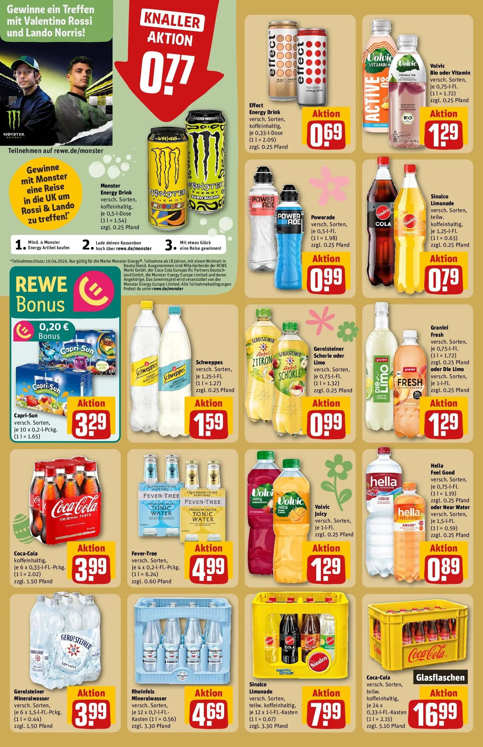 REWE Prospekt ab 29.03.2026 zum Blättern » Angebote | Seite: 20 | Produkte: Capri sun, Energy, Äpfel, Mineralwasser