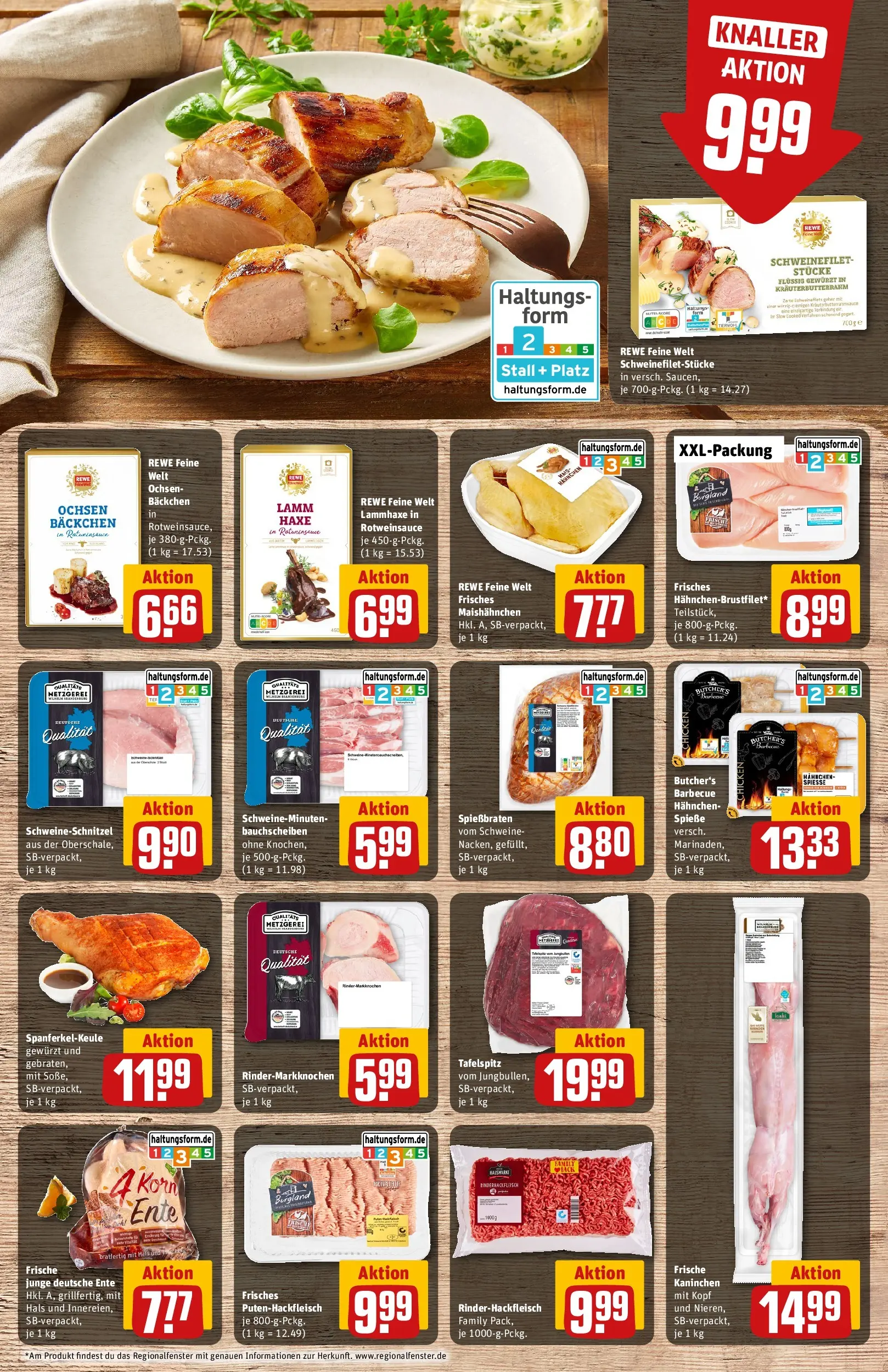 REWE Prospekt ab 29.03.2026 zum Blättern » Angebote | Seite: 10 | Produkte: Tafelspitz, Schnitzel, Schweinefilet, Ente