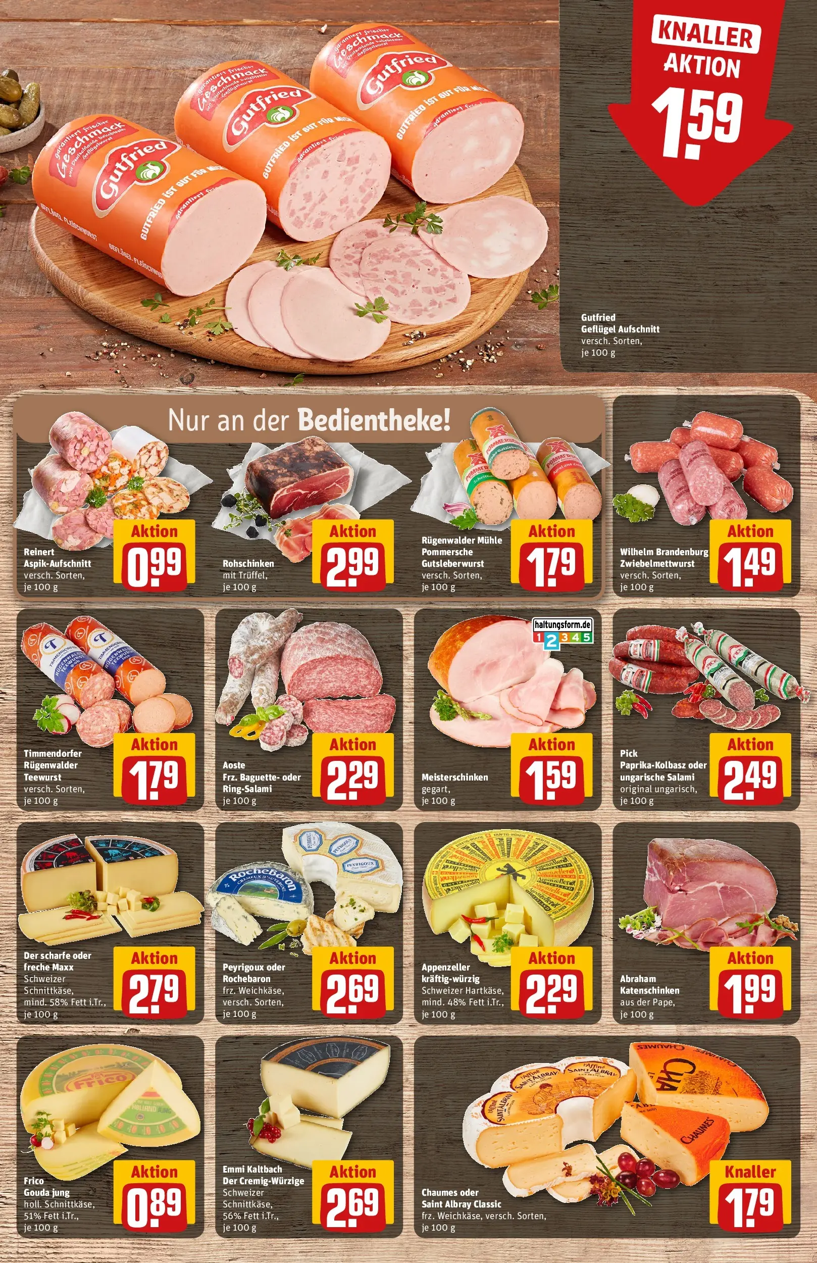 REWE Prospekt ab 29.03.2026 zum Blättern » Angebote | Seite: 11 | Produkte: Mühle, Gouda, Baguette, Salami