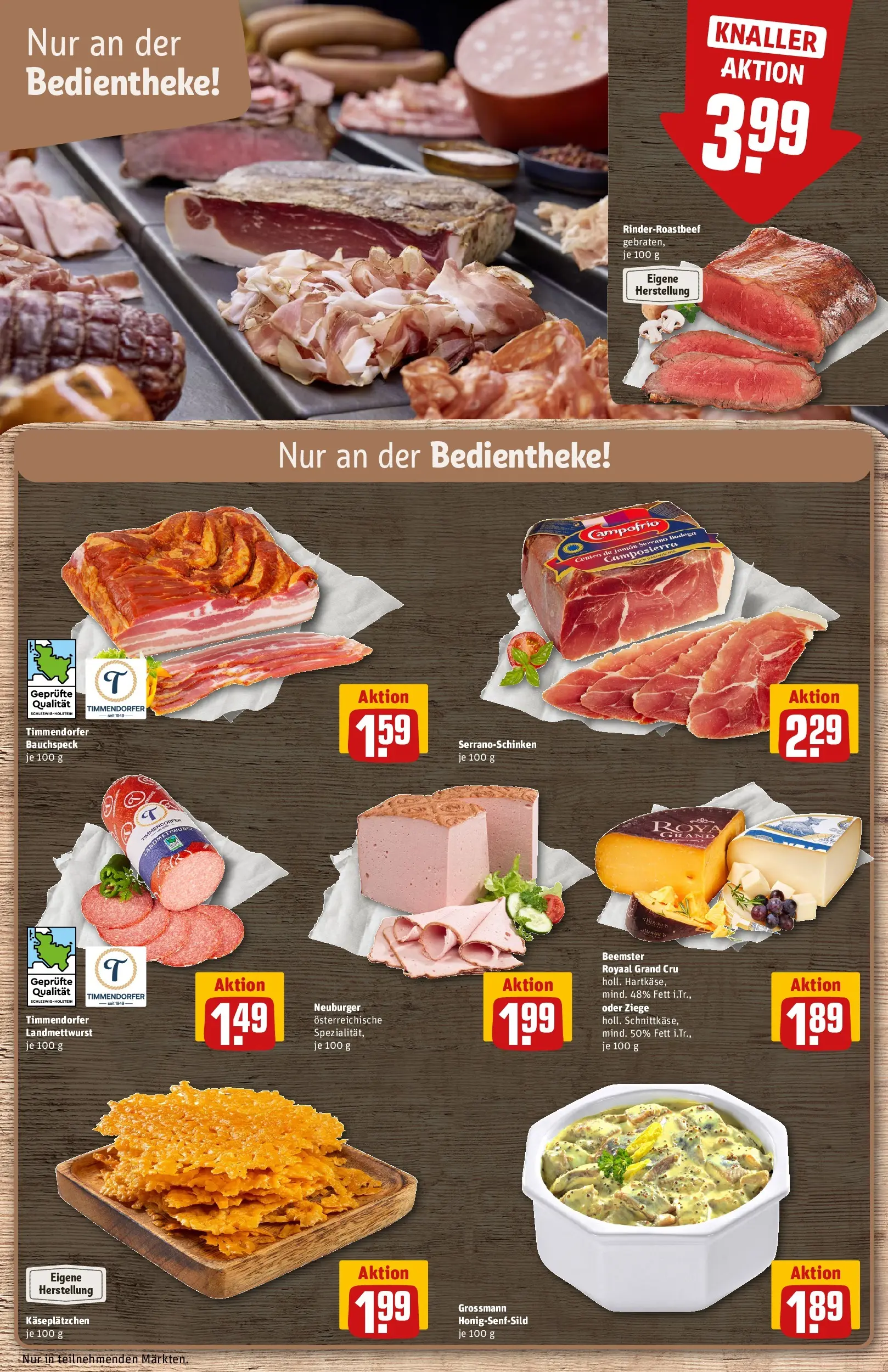 REWE Prospekt ab 29.03.2026 zum Blättern » Angebote | Seite: 13 | Produkte: Roastbeef, Salami