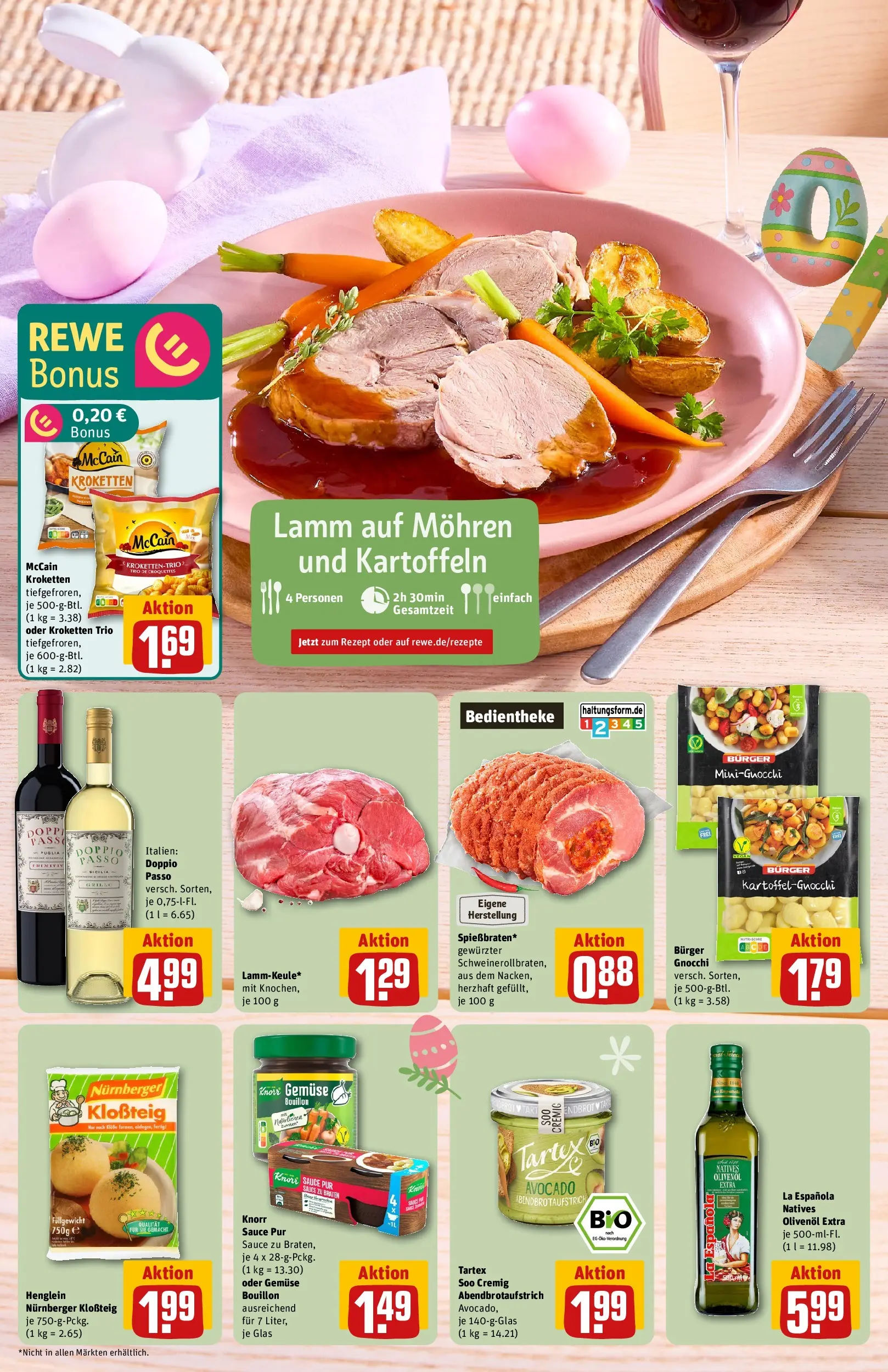 REWE Prospekt ab 29.03.2026 zum Blättern » Angebote | Seite: 6 | Produkte: Olivenol, Knorr, Avocado, Kartoffeln