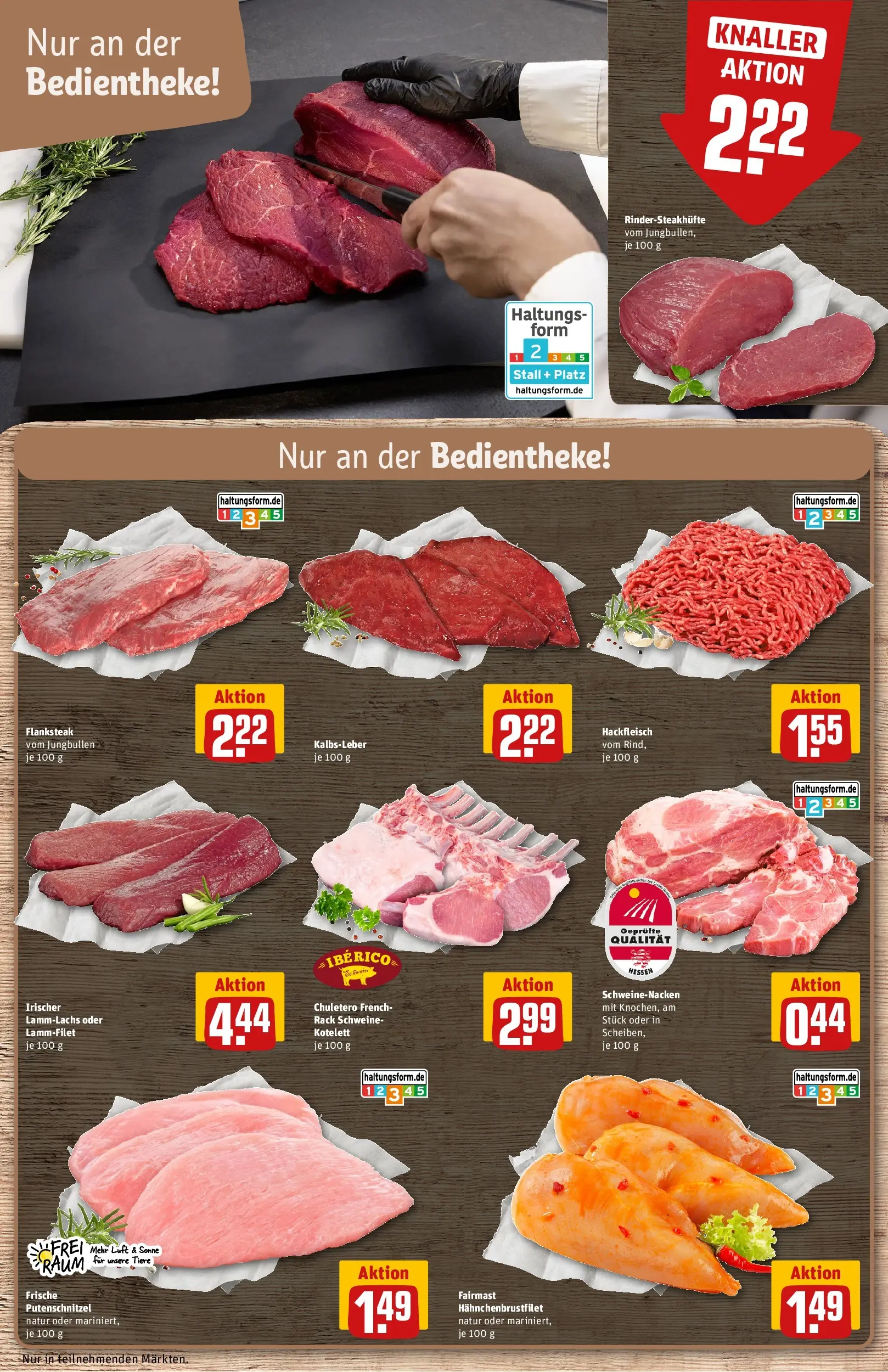 REWE Prospekt ab 29.03.2026 zum Blättern » Angebote | Seite: 12 | Produkte: Schweinenacken, Kalbsleber, Putenschnitzel, Hackfleisch
