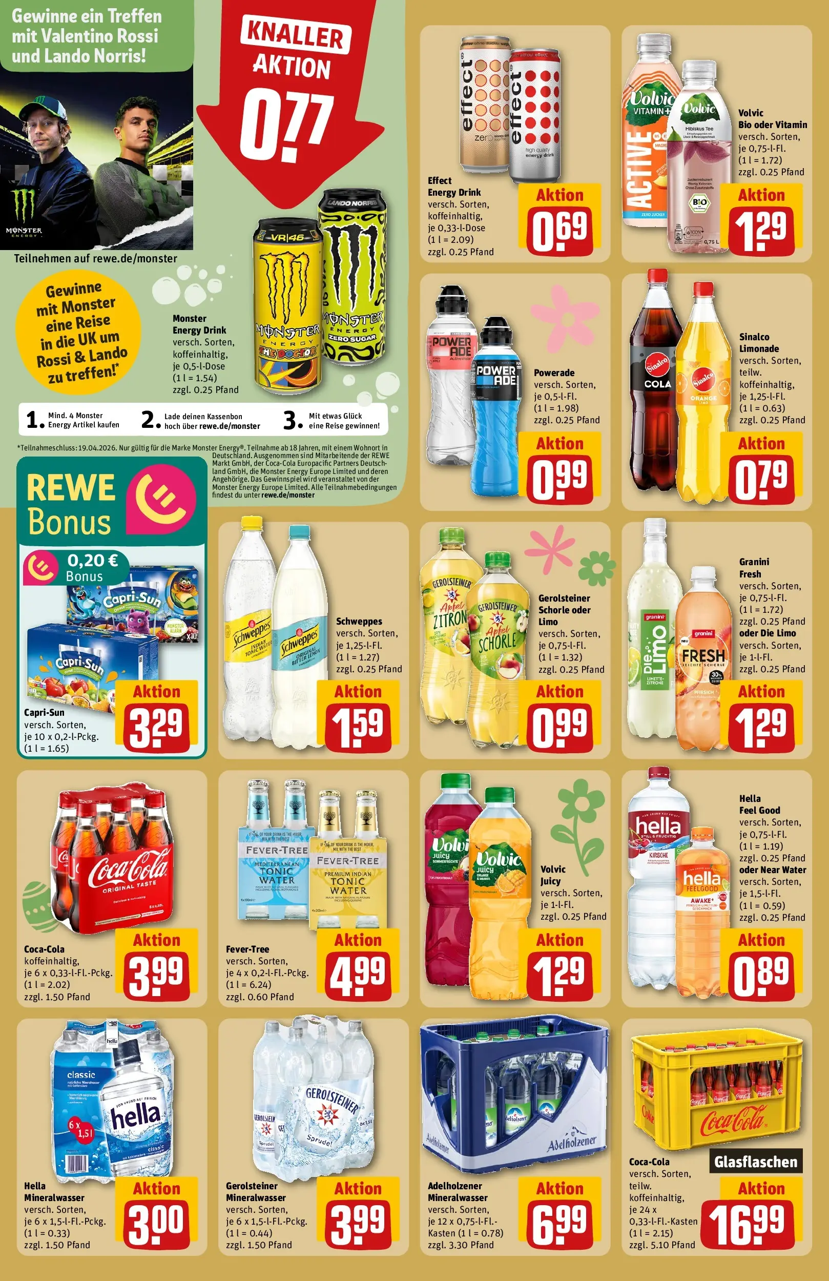 REWE Prospekt ab 29.03.2026 zum Blättern » Angebote | Seite: 22 | Produkte: Sinalco, Energy, Zitrone, Gerolsteiner