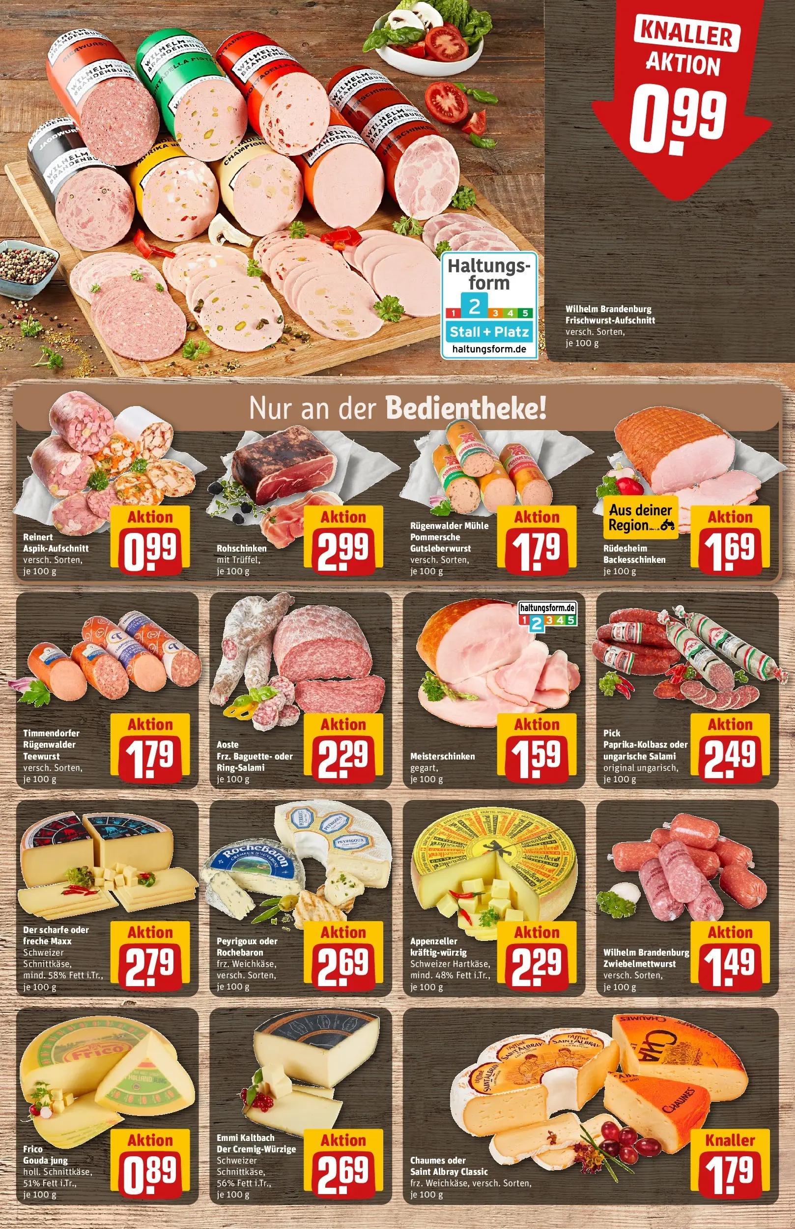 REWE Prospekt ab 29.03.2026 zum Blättern » Angebote | Seite: 11 | Produkte: Mühle, Gouda, Baguette, Salami