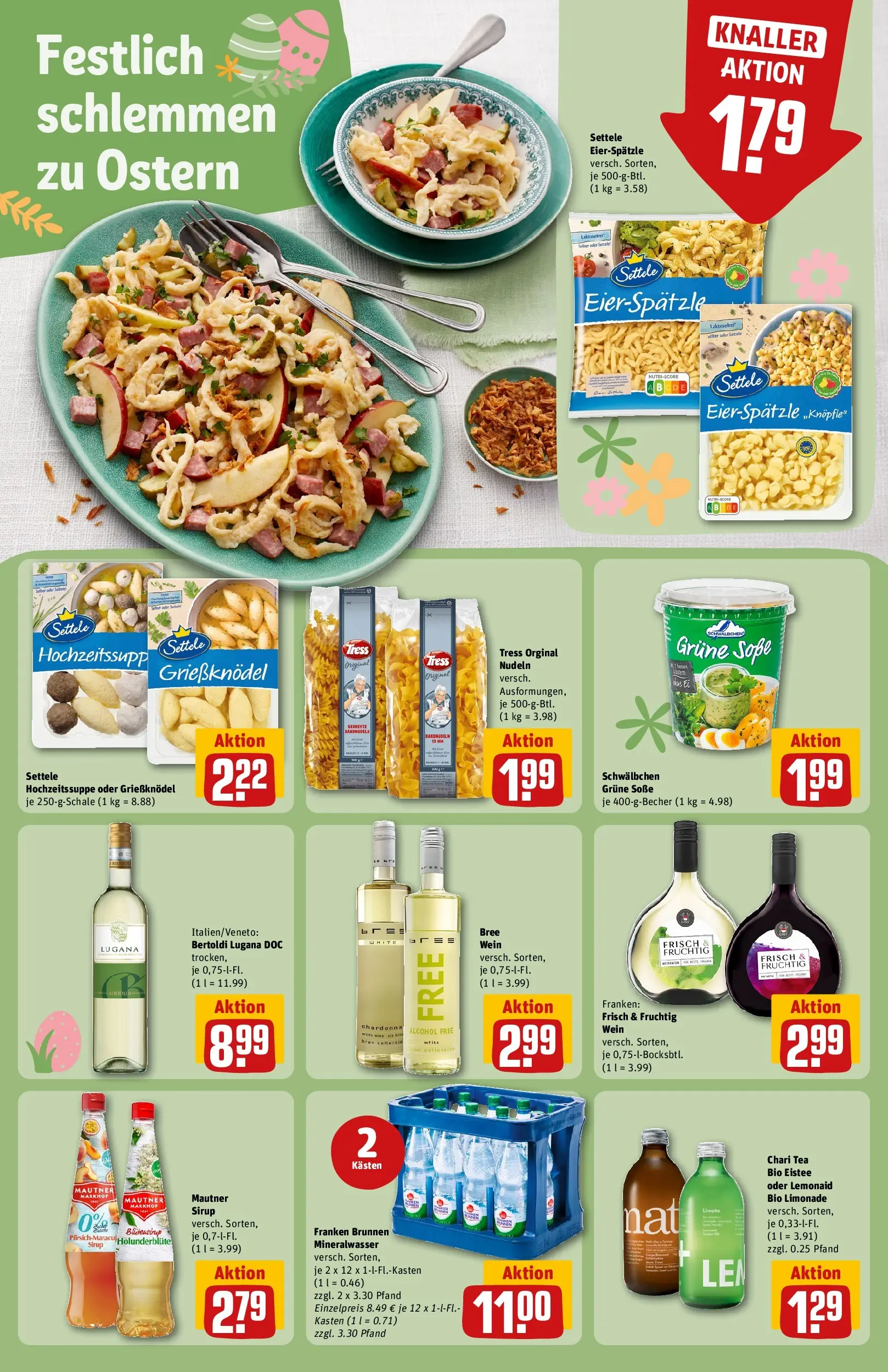 REWE Prospekt ab 29.03.2026 zum Blättern » Angebote | Seite: 17 | Produkte: Sirup, Mineralwasser, Pasta, Nudeln