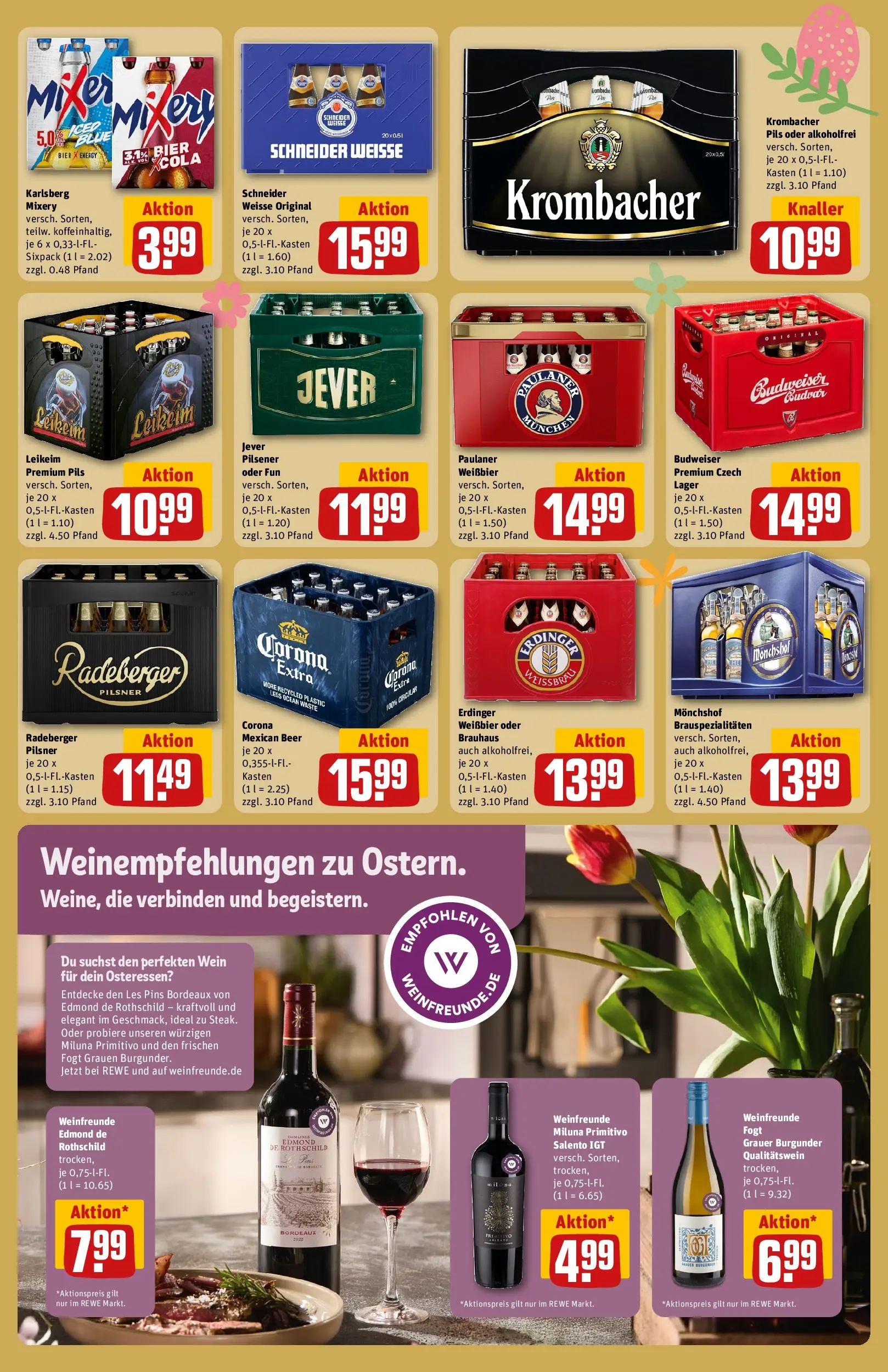 REWE Prospekt ab 29.03.2026 zum Blättern » Angebote | Seite: 21 | Produkte: Mixer, Energy, Bier, Krombacher