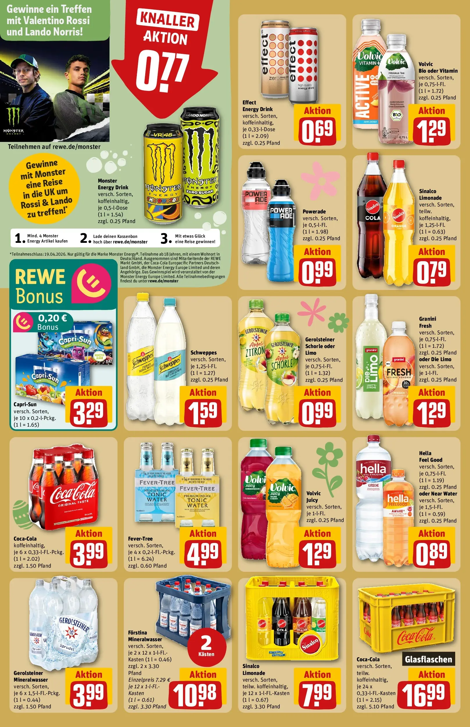 REWE Prospekt ab 29.03.2026 zum Blättern » Angebote | Seite: 20 | Produkte: Mixer, Schweppes, Granini, Gerolsteiner