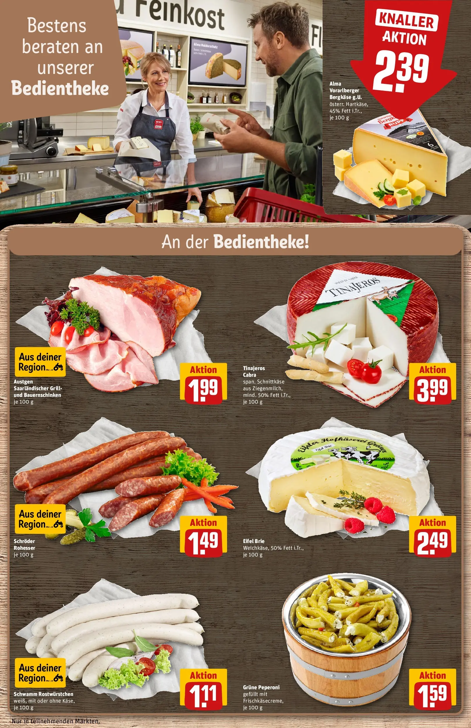 REWE Prospekt ab 30.03.2026 zum Blättern » Angebote | Seite: 13 | Produkte: Grill, Käse