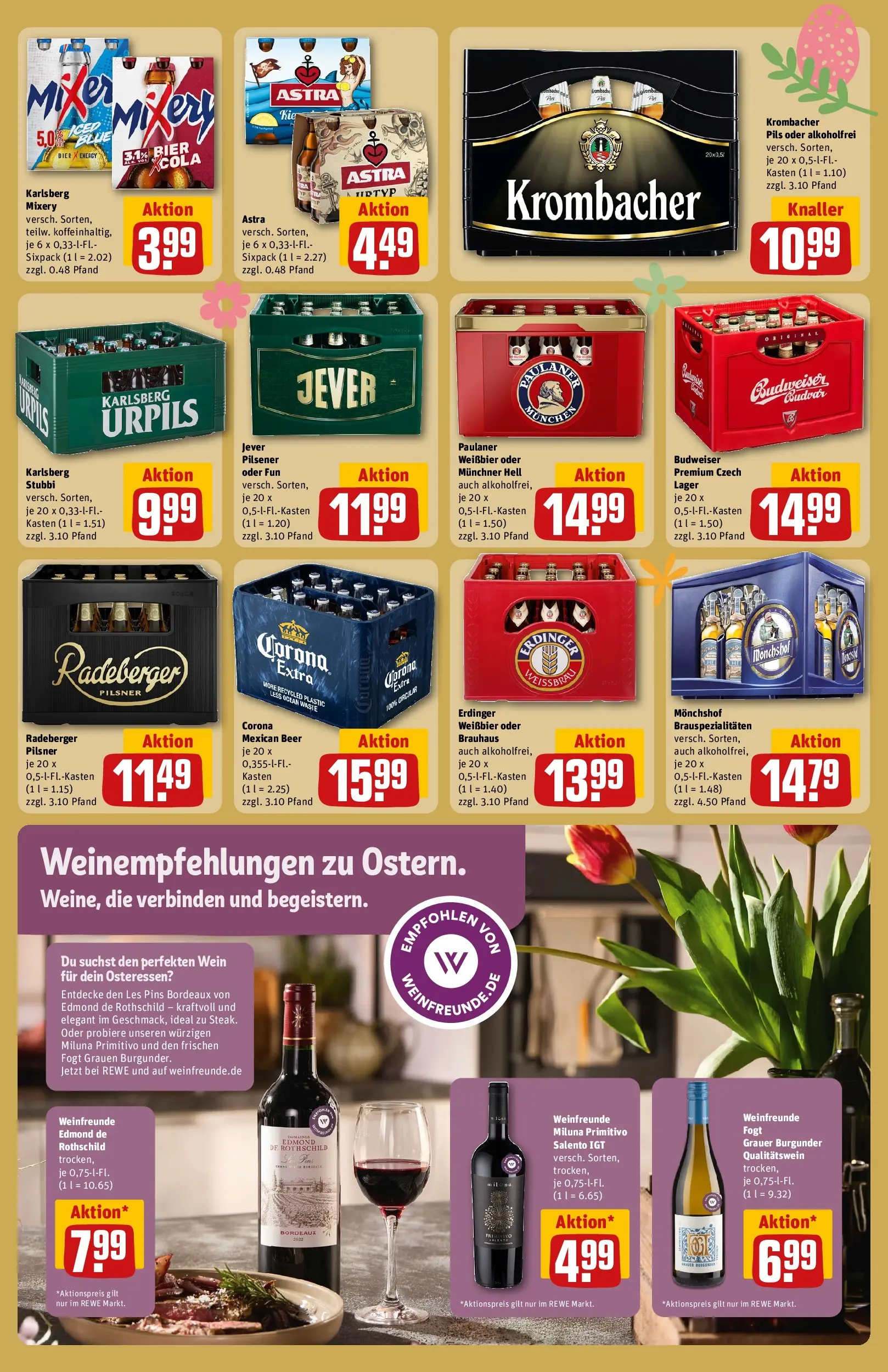 REWE Prospekt ab 30.03.2026 zum Blättern » Angebote | Seite: 19 | Produkte: Bier, Jever, Radeberger pilsner, Paulaner