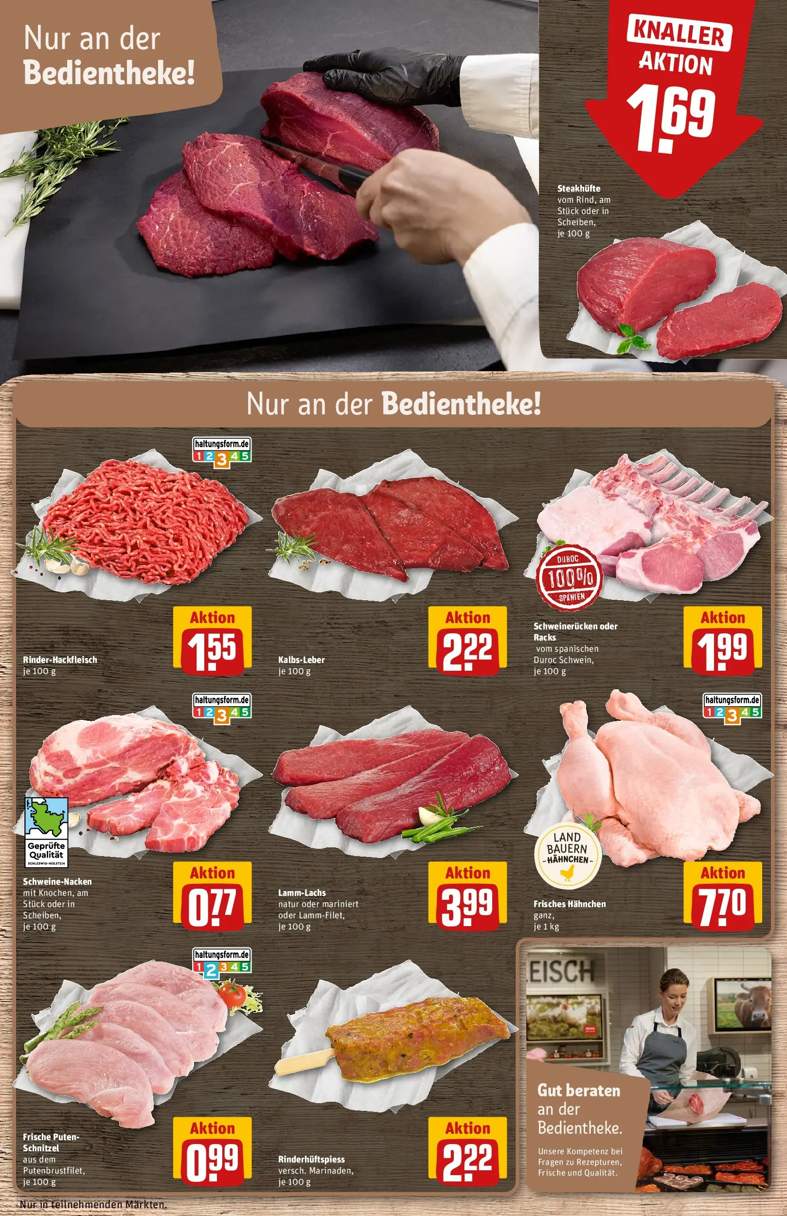 REWE Prospekt ab 30.03.2026 zum Blättern » Angebote | Seite: 12 | Produkte: Hahnchen, Schweinenacken, Schnitzel, Schweinerucken