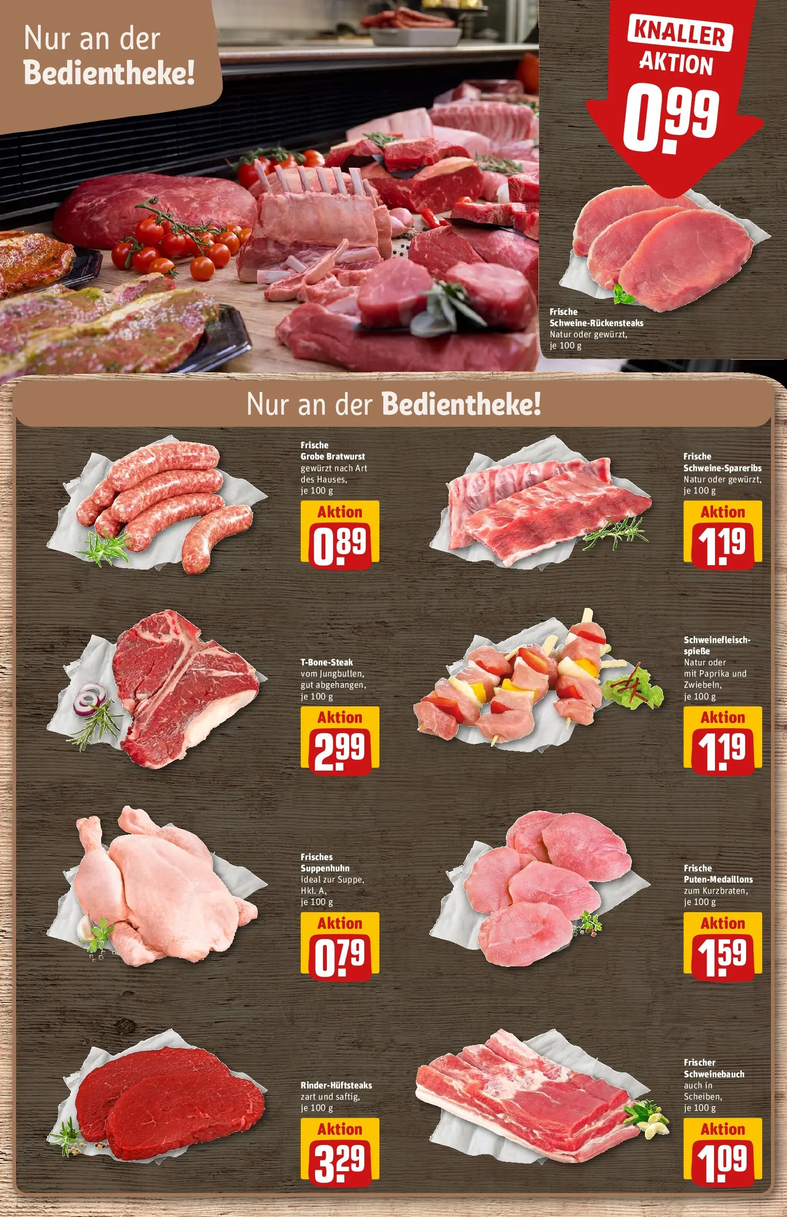 REWE Prospekt ab 30.03.2026 zum Blättern » Angebote | Seite: 10 | Produkte: Bratwurst, Spieße, Paprika, Schweinefleisch