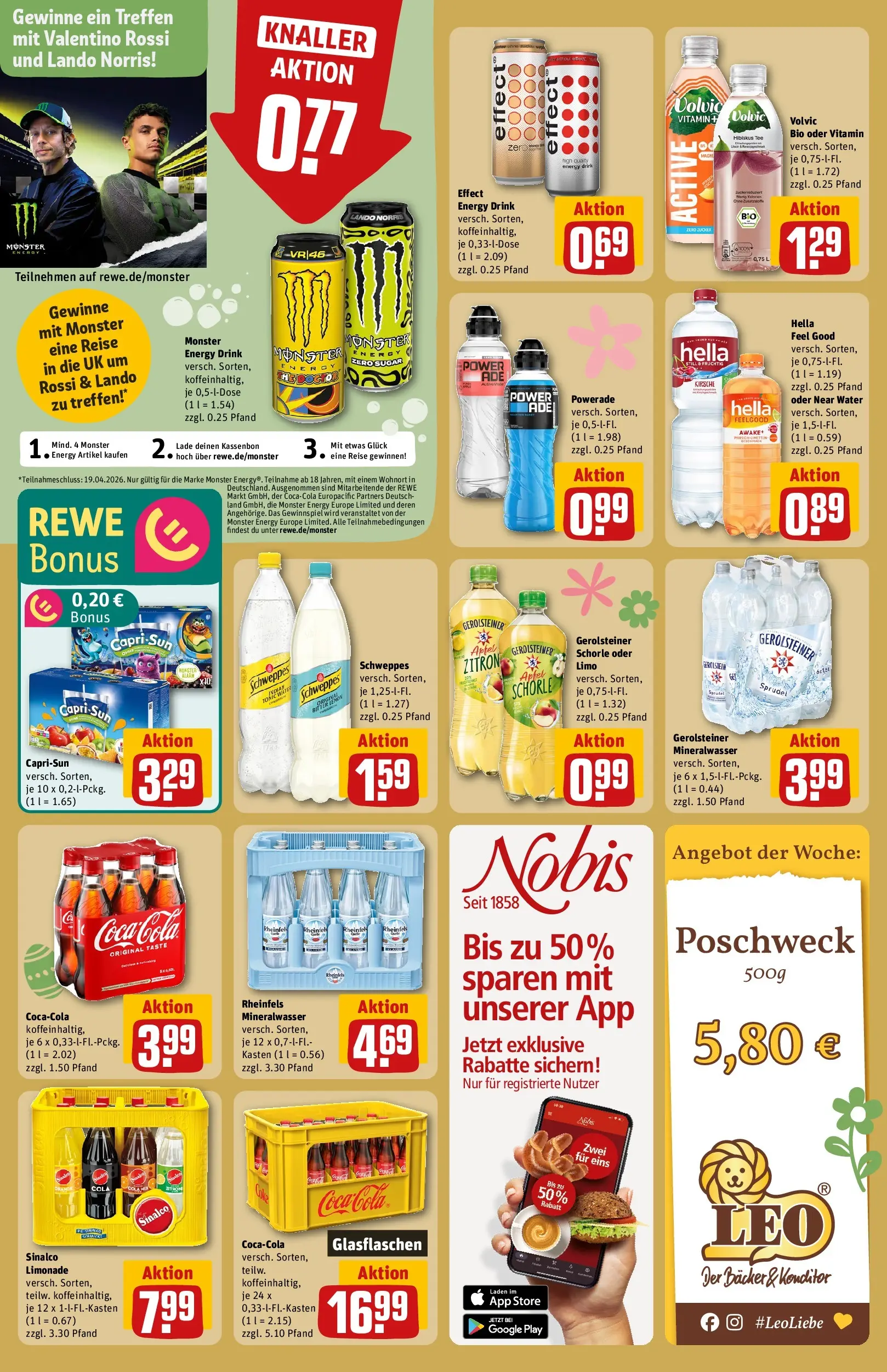 REWE Prospekt ab 30.03.2026 zum Blättern » Angebote | Seite: 18 | Produkte: Capri sun, Mineralwasser, Monster, Powerade
