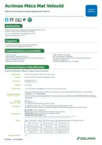 Zolpan Acrimax M25C325A9ca fiche technique - au 31.03.2026