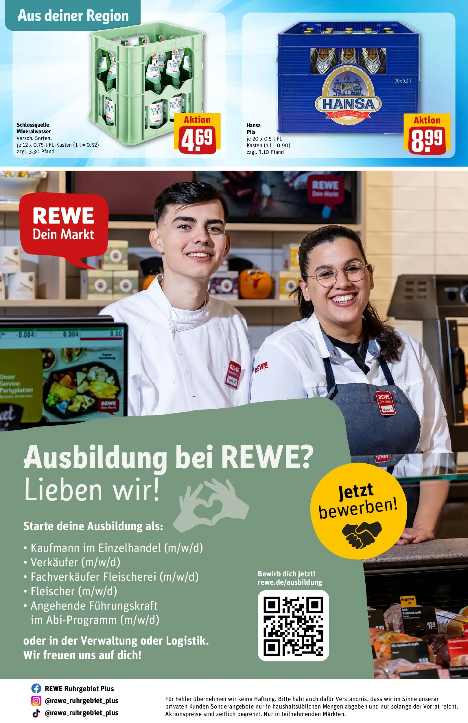 REWE Prospekt ab 30.03.2026 zum Blättern » Angebote | Seite: 35 | Produkte: Pils, Mineralwasser