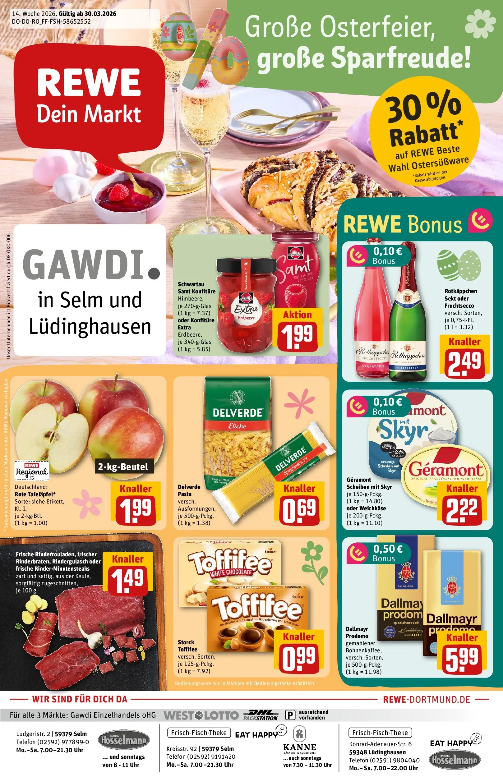 REWE Prospekt ab 30.03.2026 zum Blättern » Angebote | Seite: 1