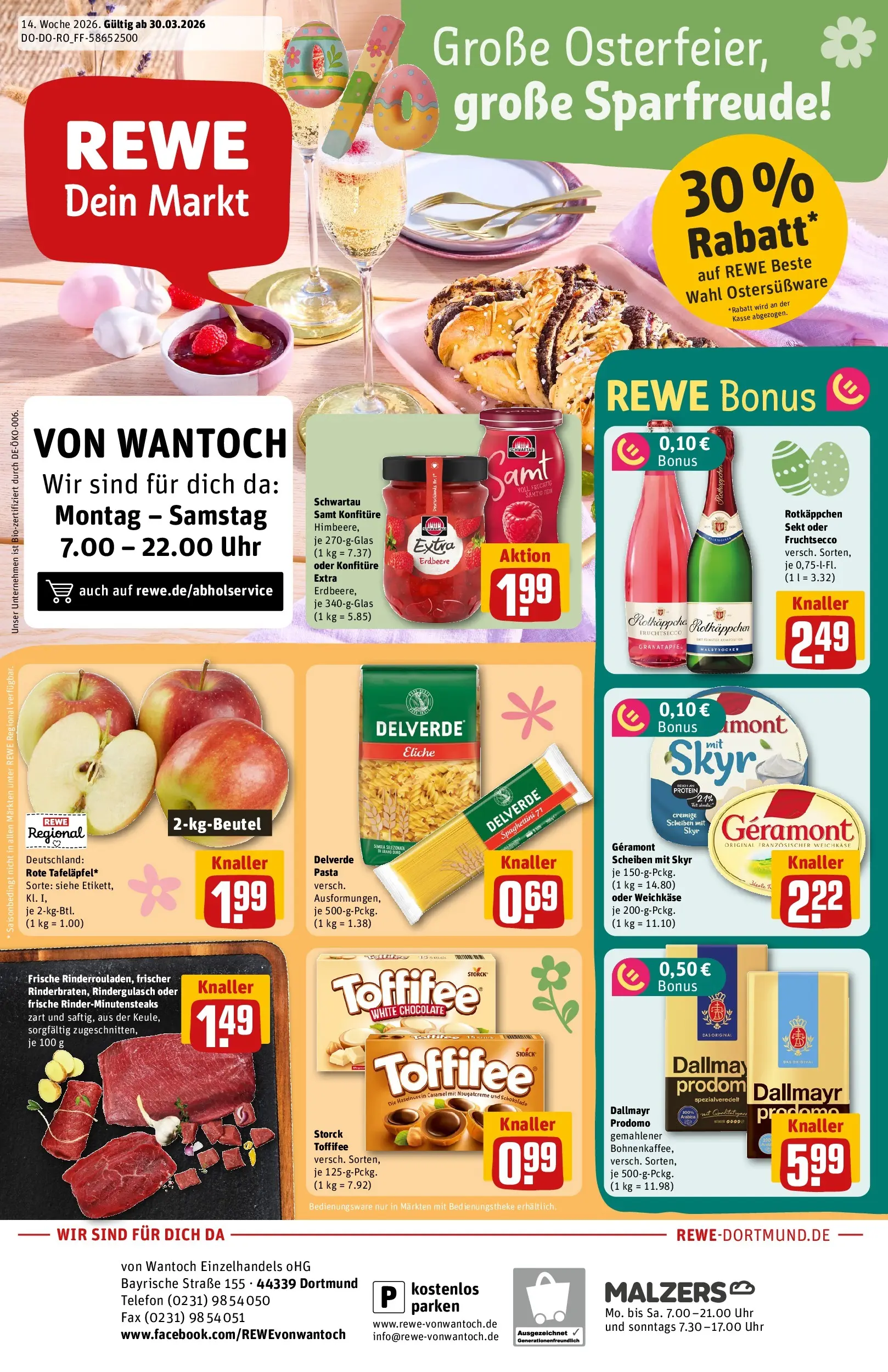 REWE Prospekt ab 30.03.2026 zum Blättern » Angebote | Seite: 1