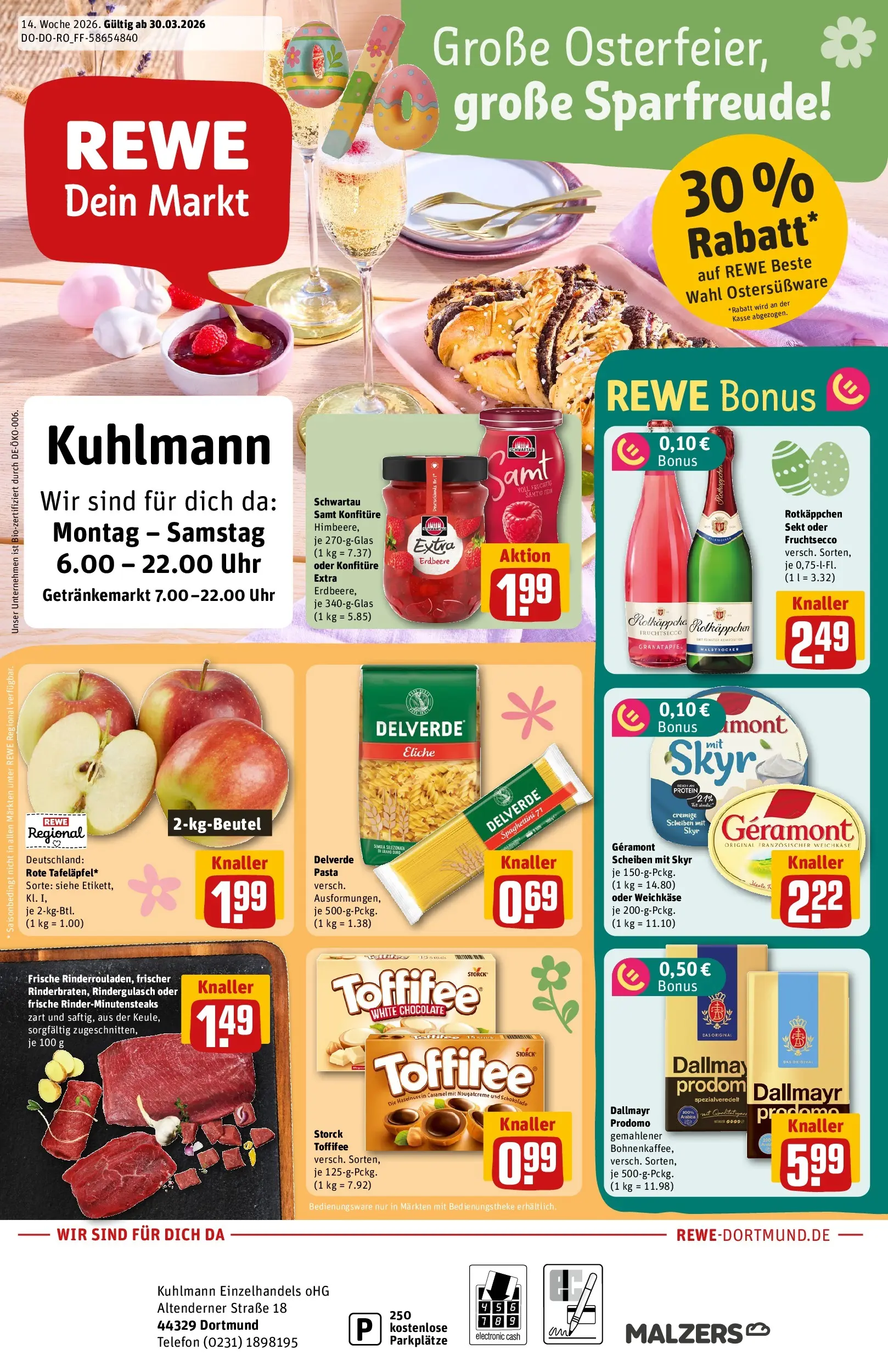 REWE Prospekt ab 30.03.2026 zum Blättern » Angebote | Seite: 1