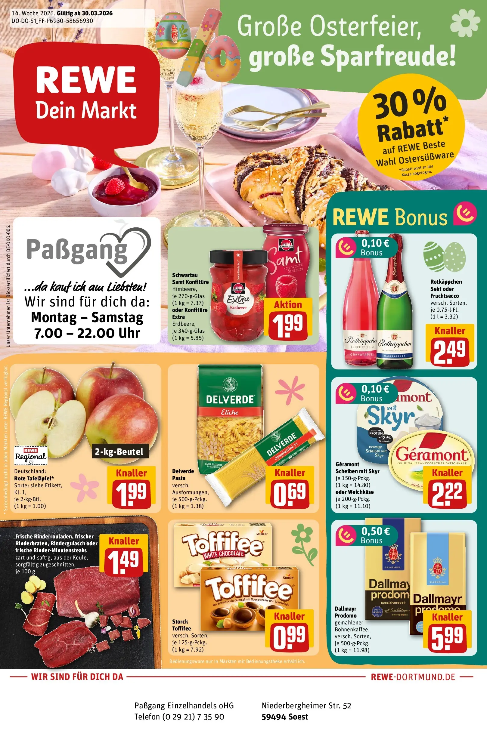 REWE Prospekt ab 30.03.2026 zum Blättern » Angebote | Seite: 1