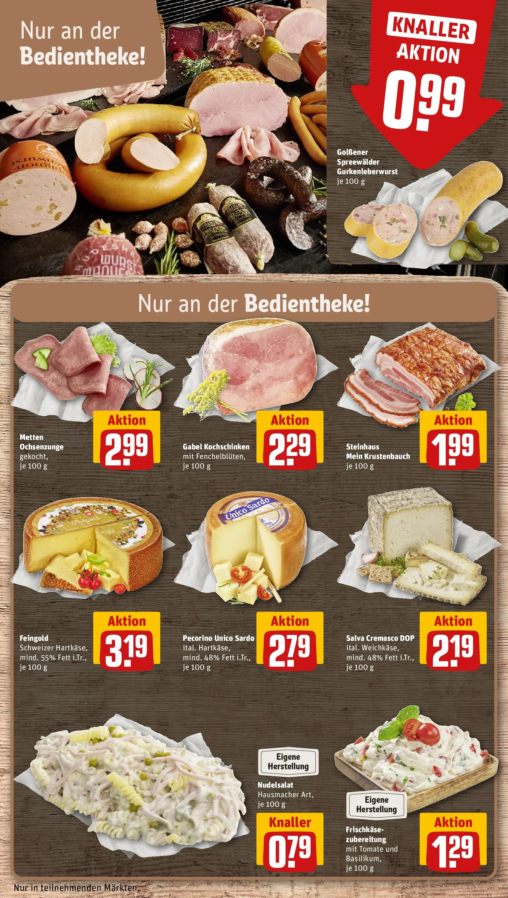 REWE Prospekt ab 30.03.2026 zum Blättern » Angebote | Seite: 15 | Produkte: Wurst, Pasta, Frischkase