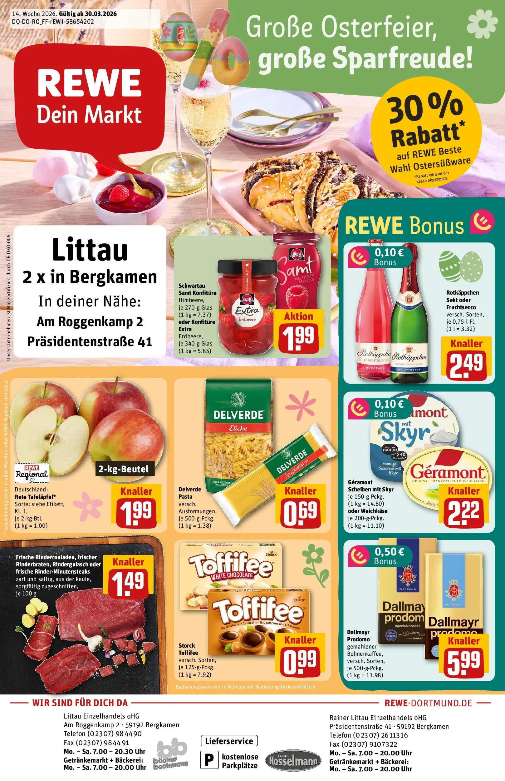 REWE Prospekt ab 30.03.2026 zum Blättern » Angebote | Seite: 1