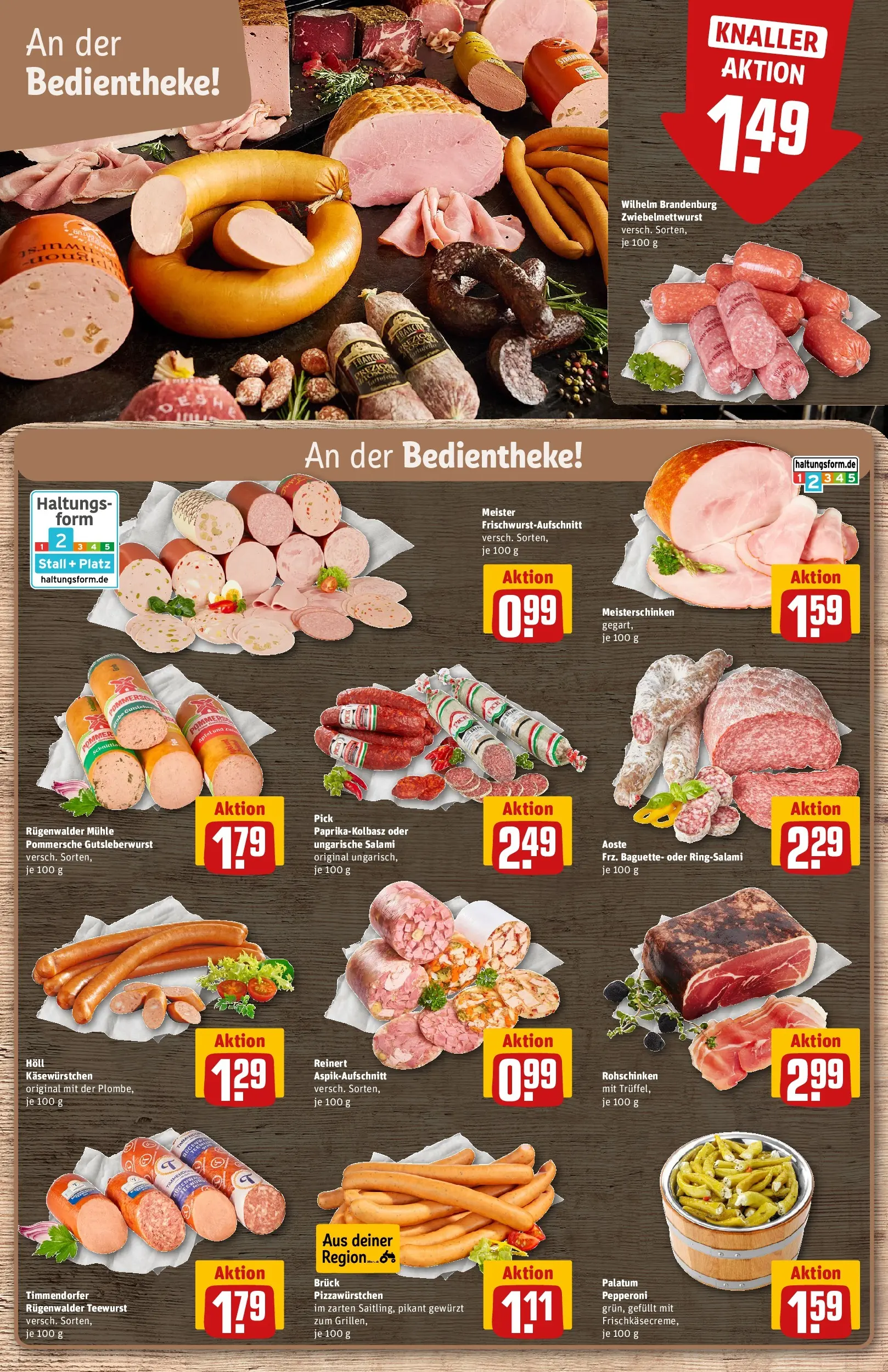 REWE Prospekt ab 30.03.2026 zum Blättern » Angebote | Seite: 14 | Produkte: Mühle, Baguette, Salami, Pizza