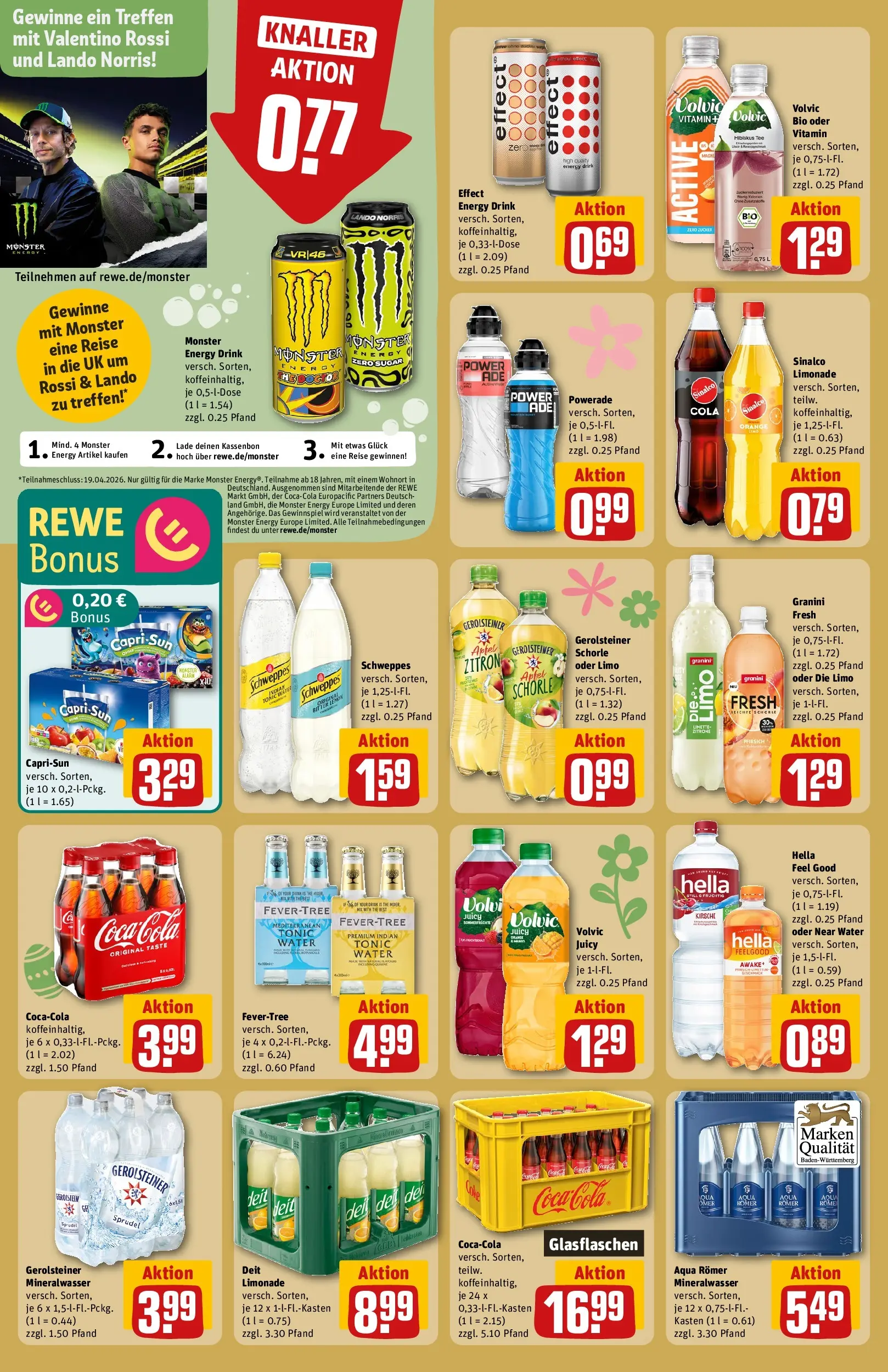 REWE Prospekt ab 30.03.2026 zum Blättern » Angebote | Seite: 22 | Produkte: Energy, Limonade, Mineralwasser, Monster