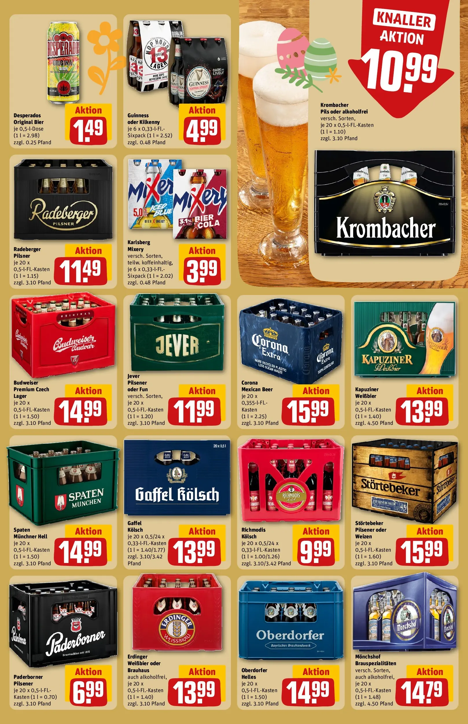 REWE Prospekt ab 30.03.2026 zum Blättern » Angebote | Seite: 25 | Produkte: Erdinger, Weißbier, Jever, Mixery